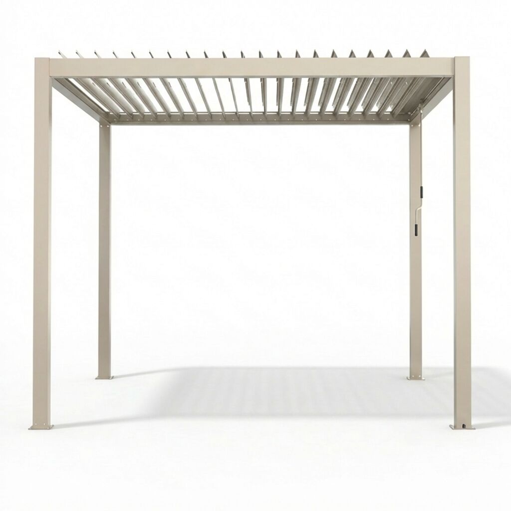 Jupiter Pergola Aluminium Rectangular 30x30 - Frame Only - Latte