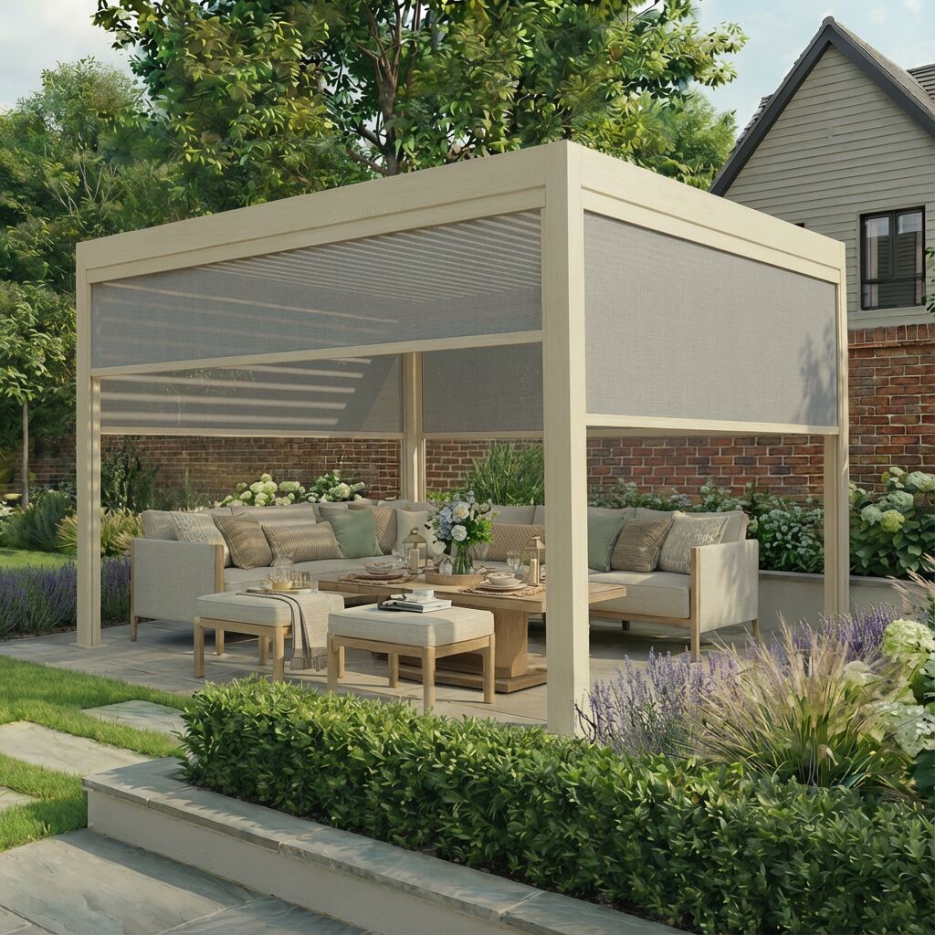 Jupiter Pergola Aluminium Rectangular 30x40 - Frame Only - Latte