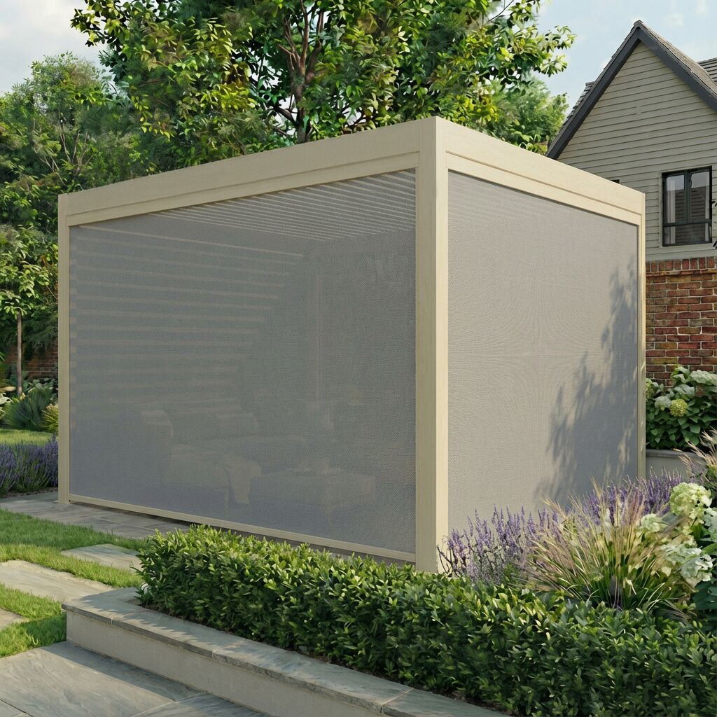 Jupiter Pergola Aluminium Rectangular 30x40 - Frame Only - Latte