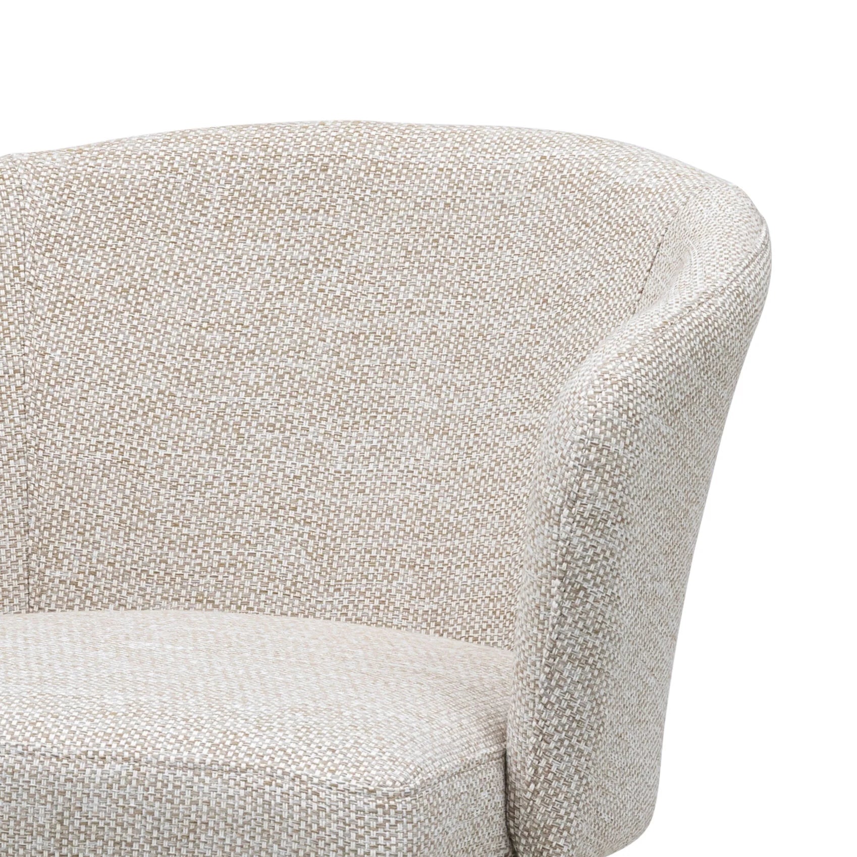 Fabric Zen Small Bar Stool - Latte