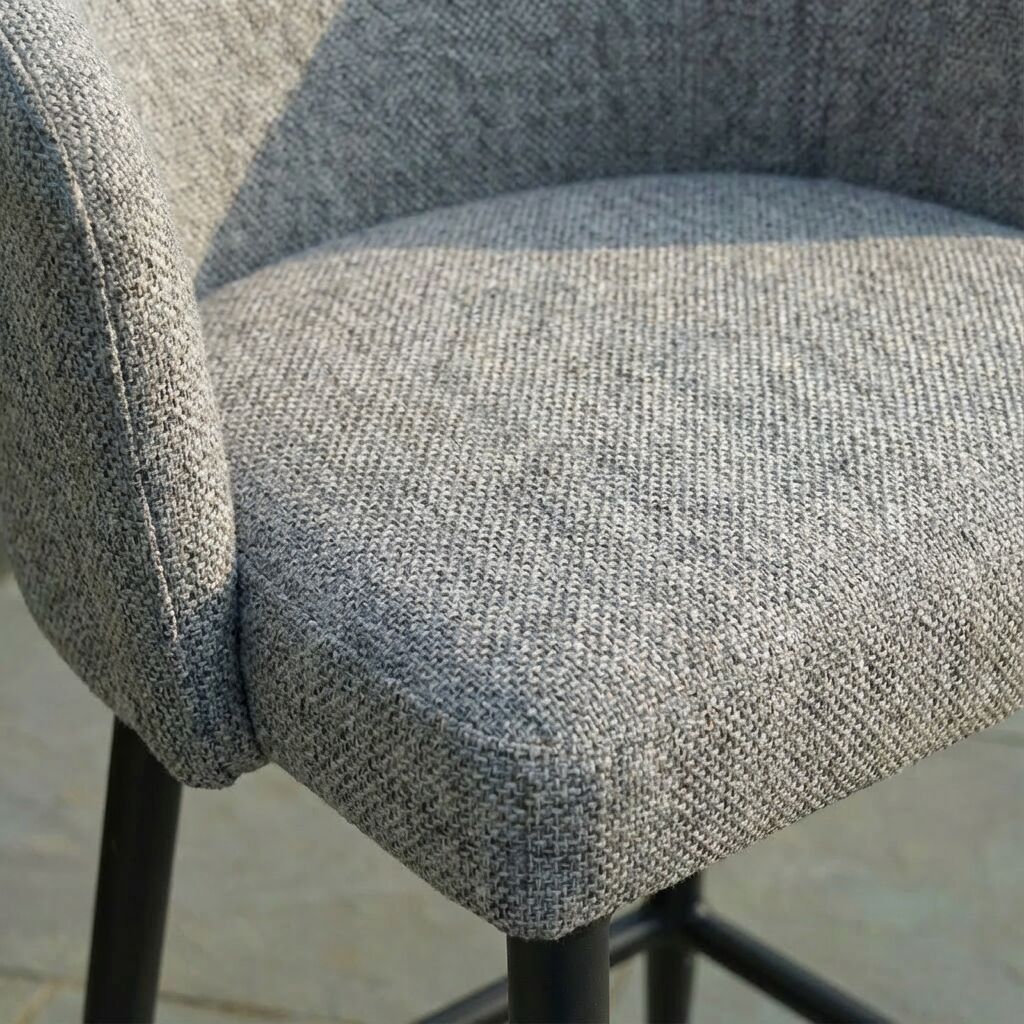 Fabric Zen Small Bar Stool - Zinc Grey
