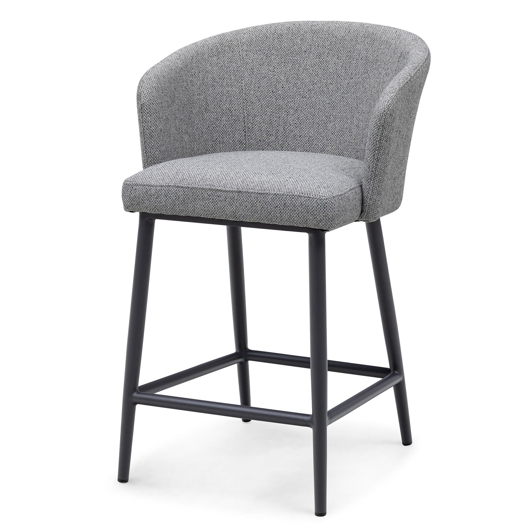 Fabric Zen Small Bar Stool - Zinc Grey