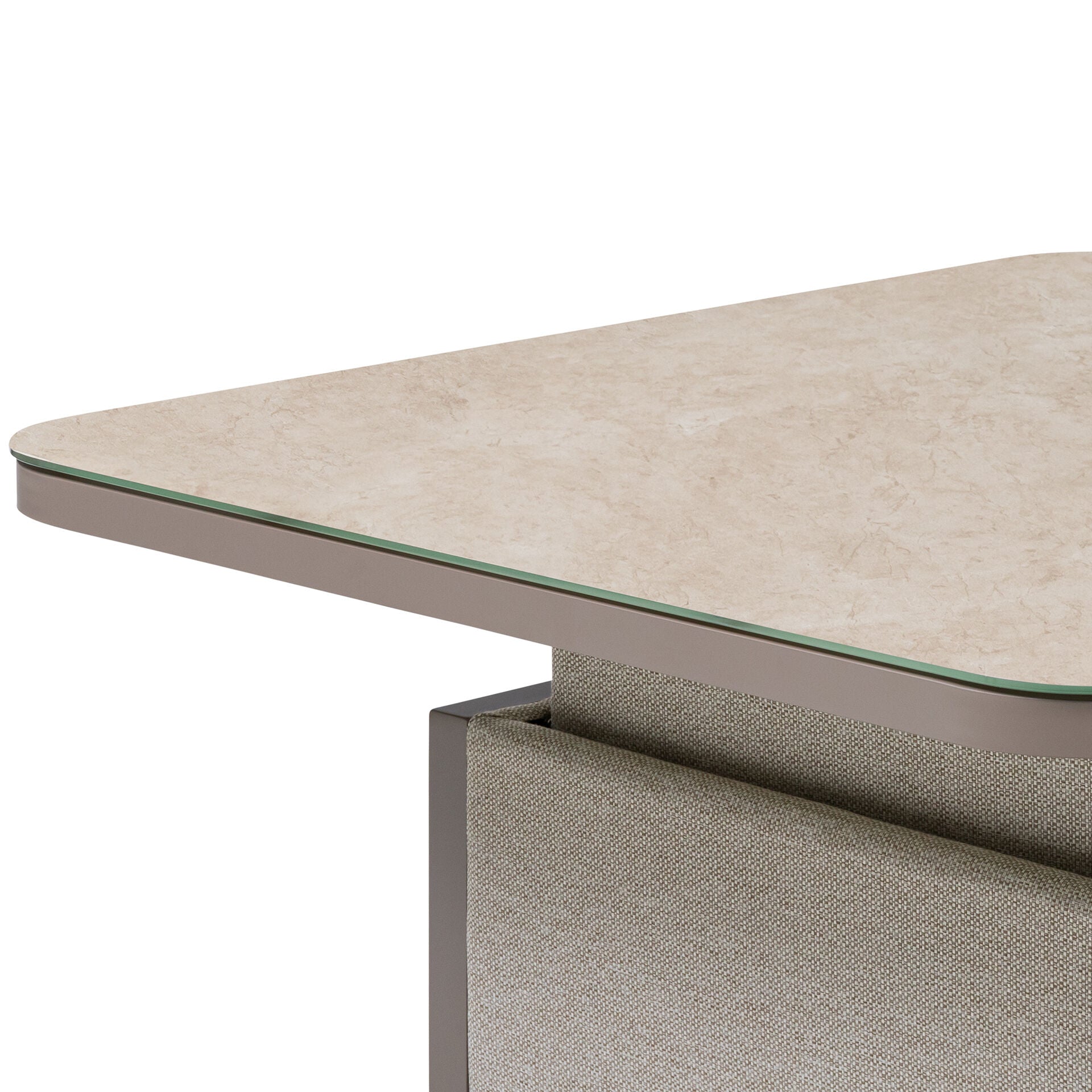 Pulse Deluxe Square Corner Dining Set with Rising Table - Latte