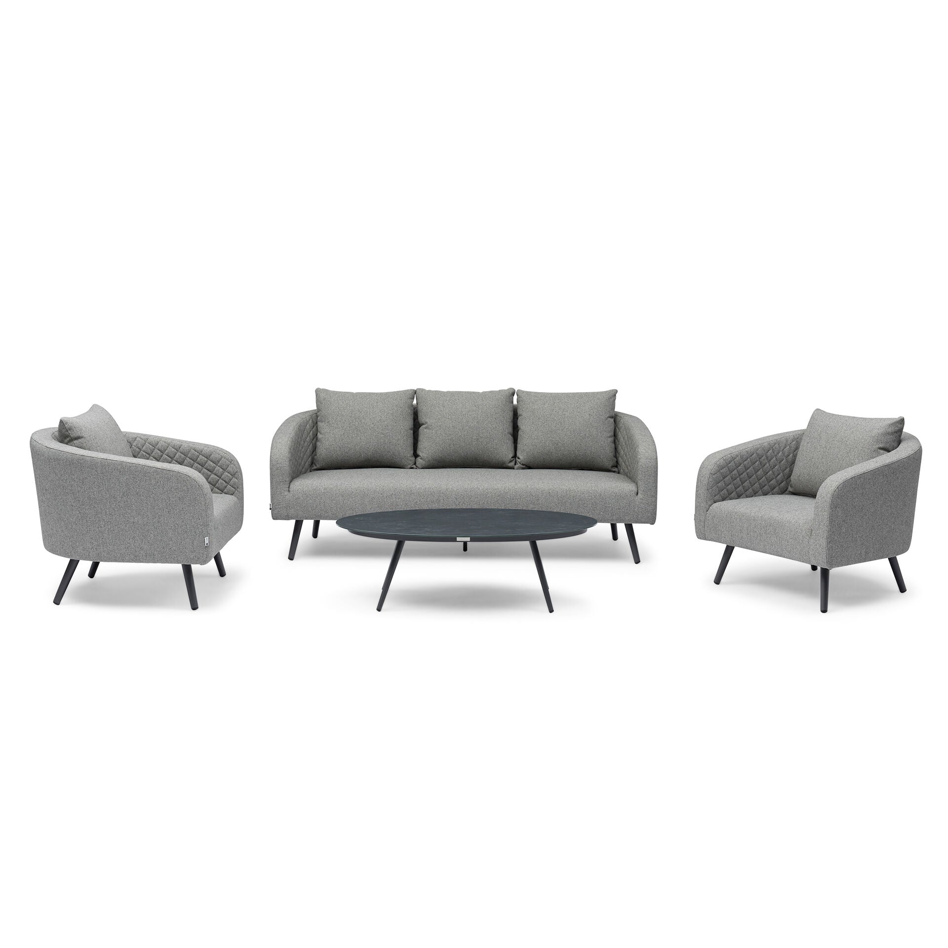 Ambition 3 Seater Sofa Set - Zinc Grey