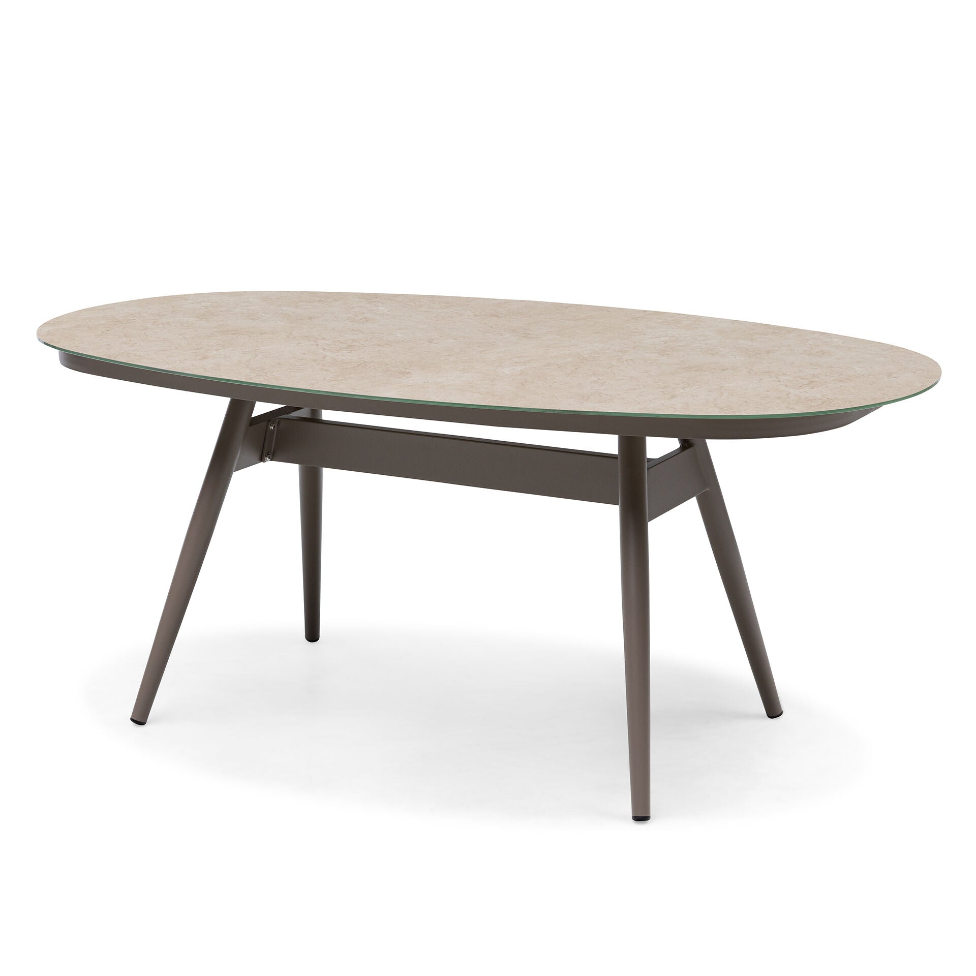 Ambition 6 Seater Oval Dining Set - Latte
