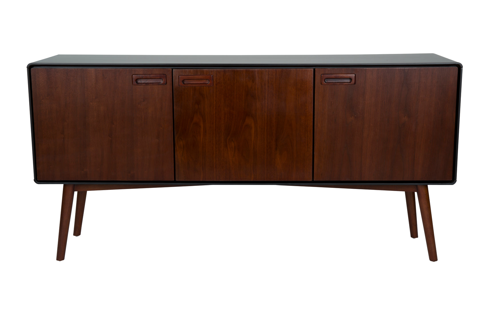 Dutchbone Juju Dark Brown Wood & Black High Sideboard