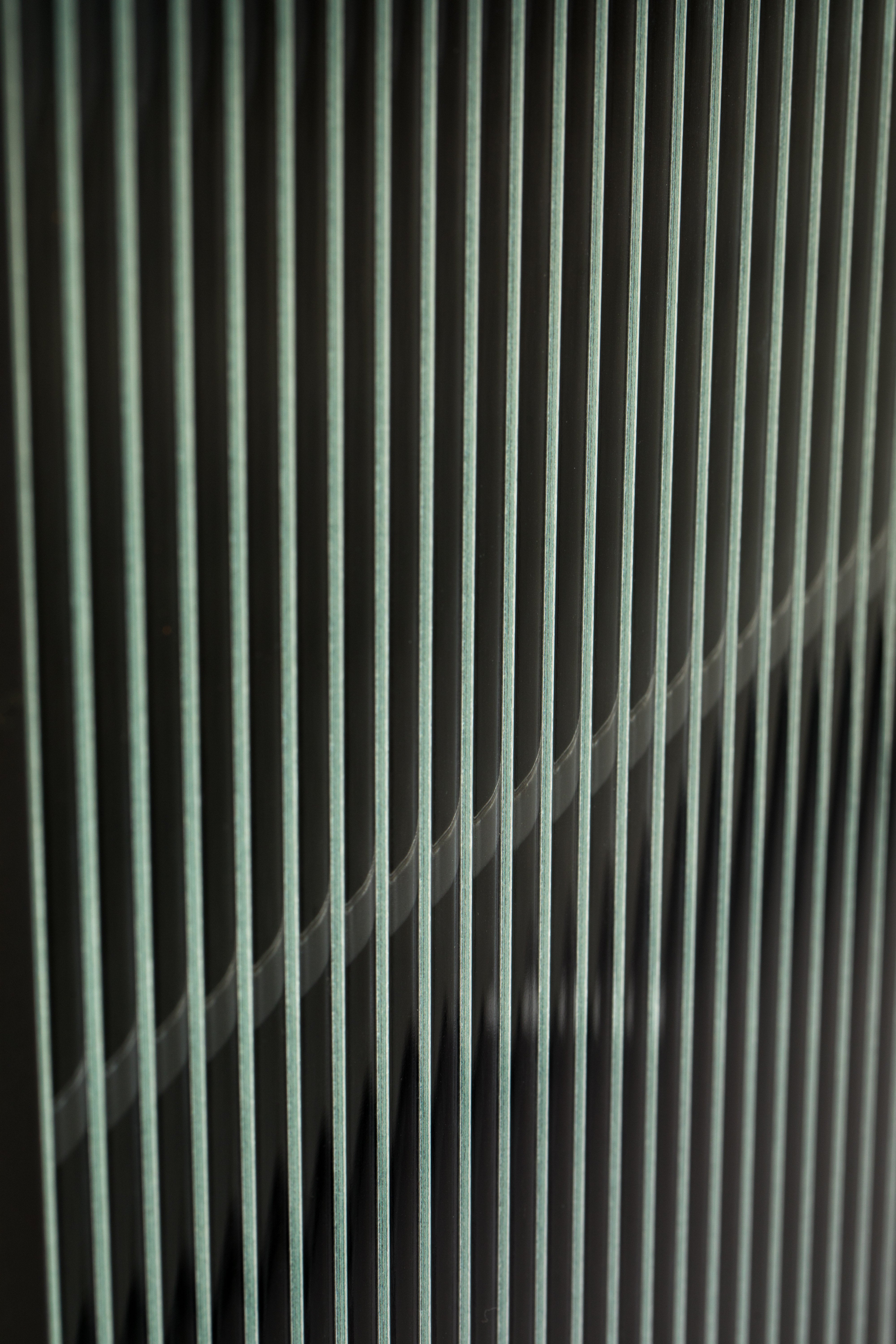 Dutchbone Boli Black Steel & Ribbed Glass Sideboard Large