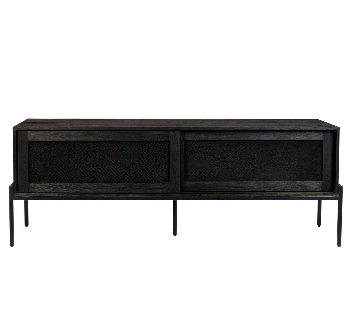 Zuiver Hardy Black Oak Wood Low Sideboard