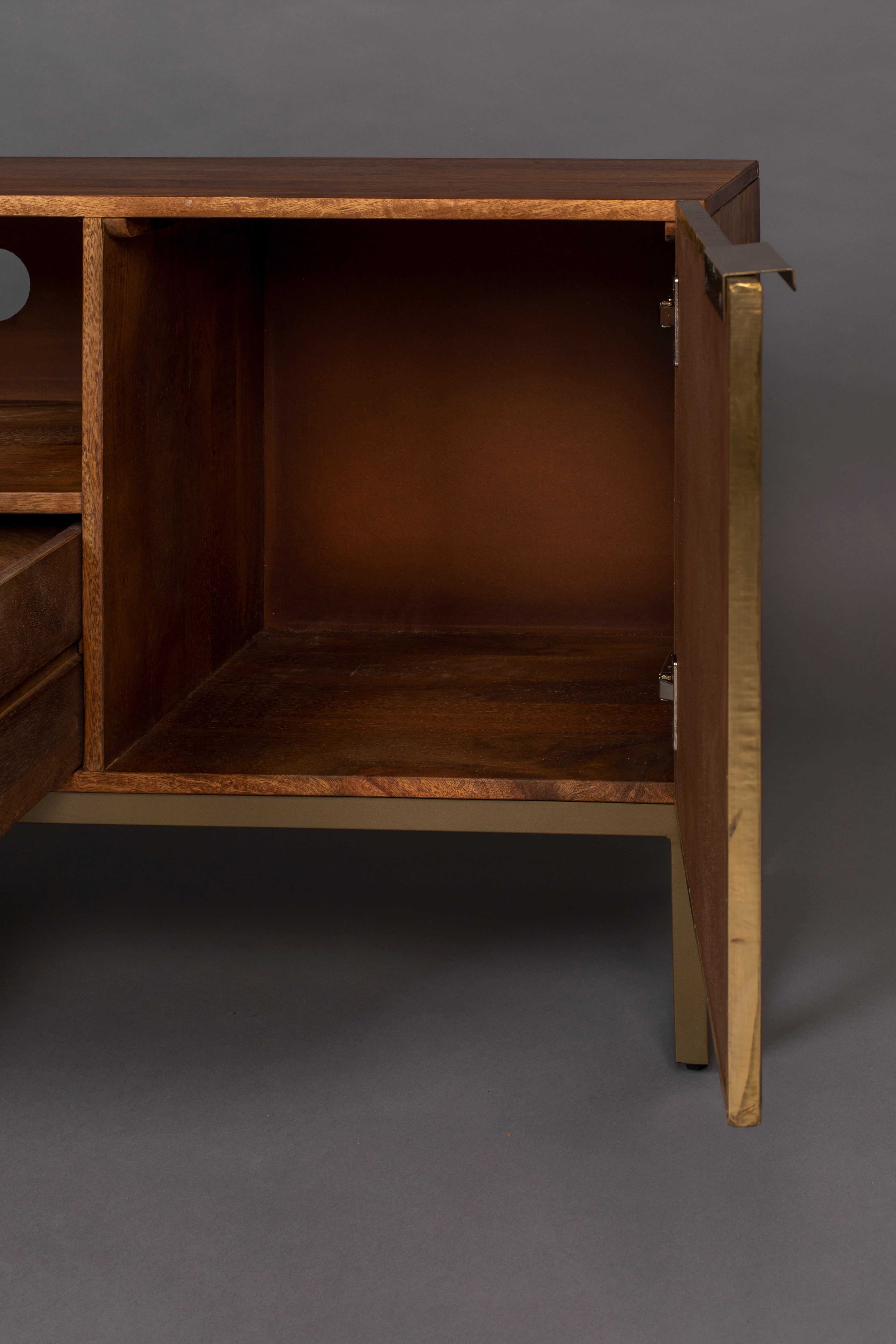 Dutchbone Volan Brass & Mango Wood TV Unit