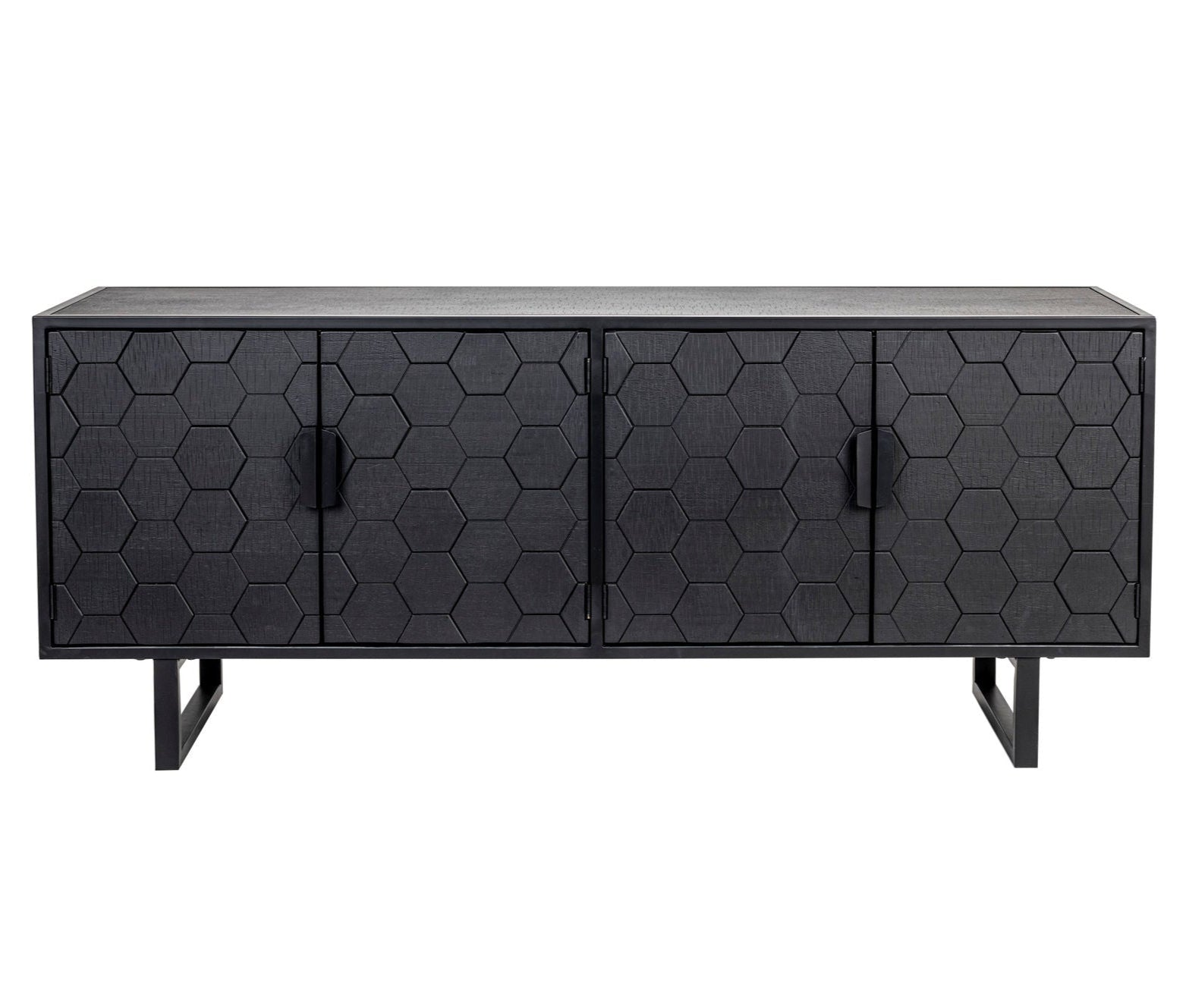 Linc Black Hexagonal Low Sideboard