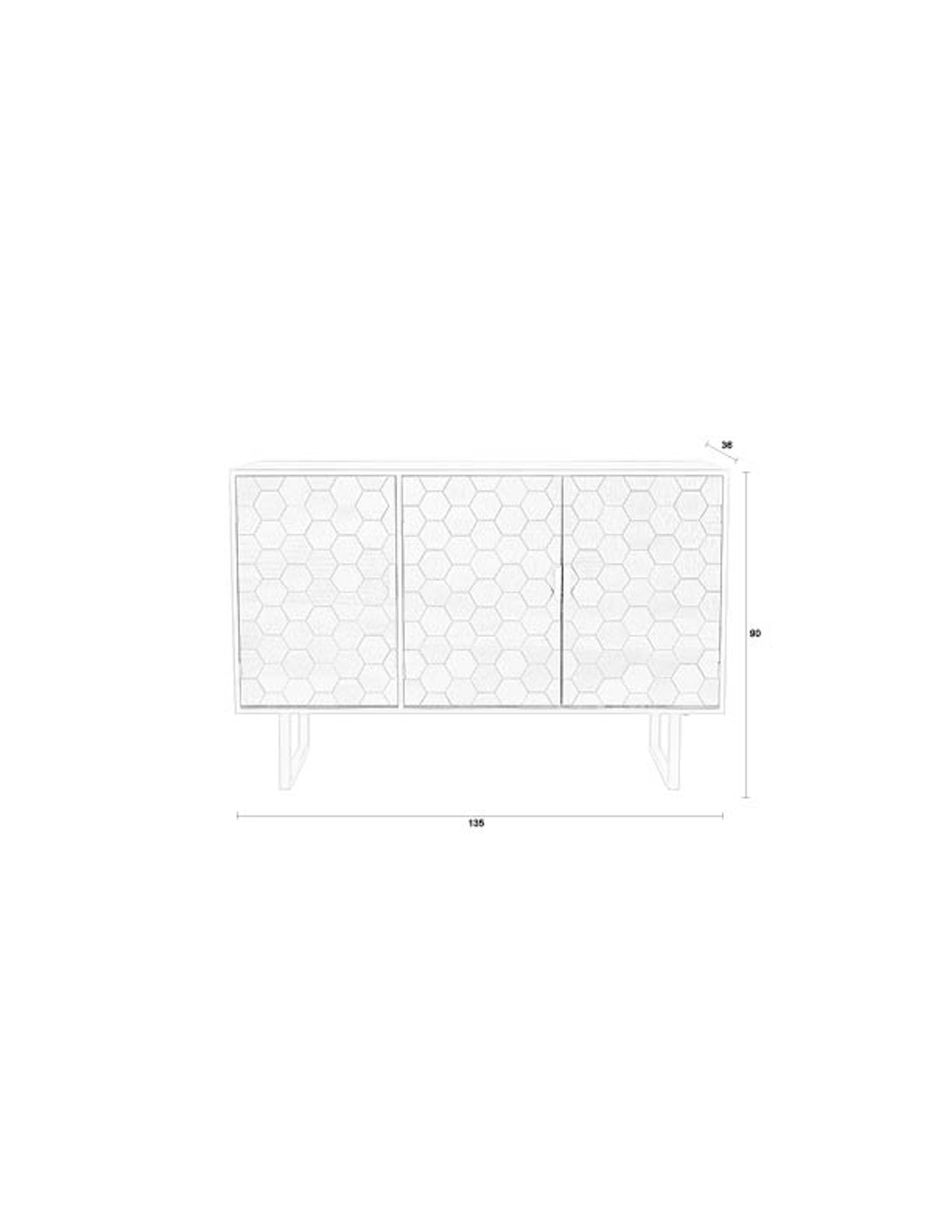 Linc Black Hexagonal High Sideboard
