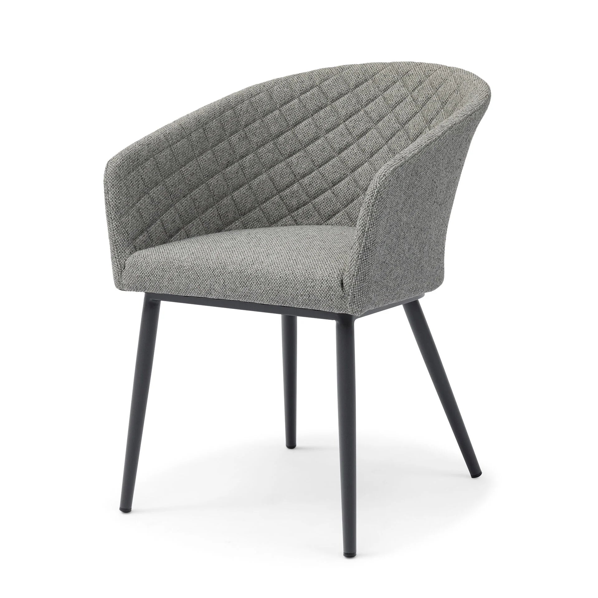 Maxim 8 - 12 Seater Extending Dining Table - Charcoal with Ambition Chairs - Zinc Grey