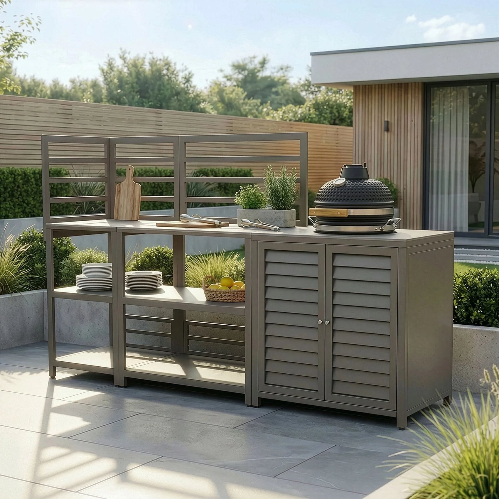 Napoli Outdoor Kitchen 3Pc Set with Kamado