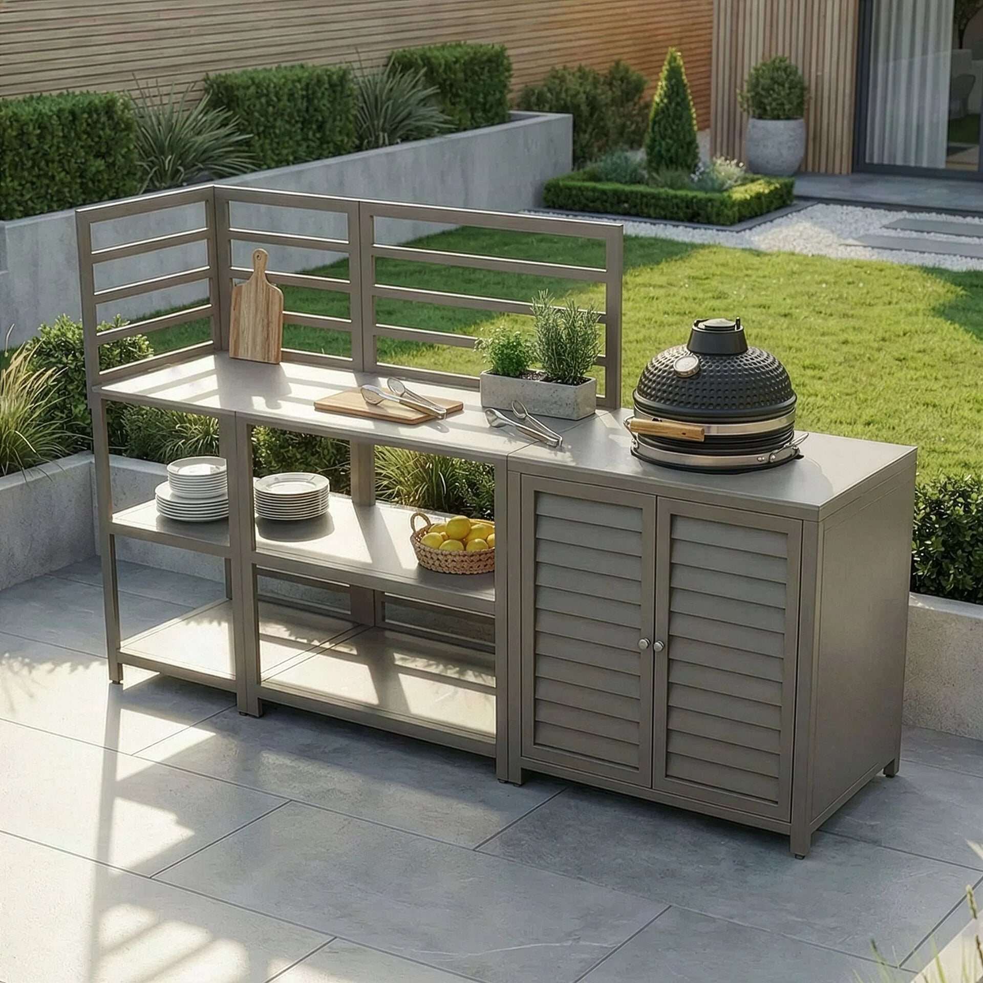 Napoli Outdoor Kitchen 3Pc Set with Kamado