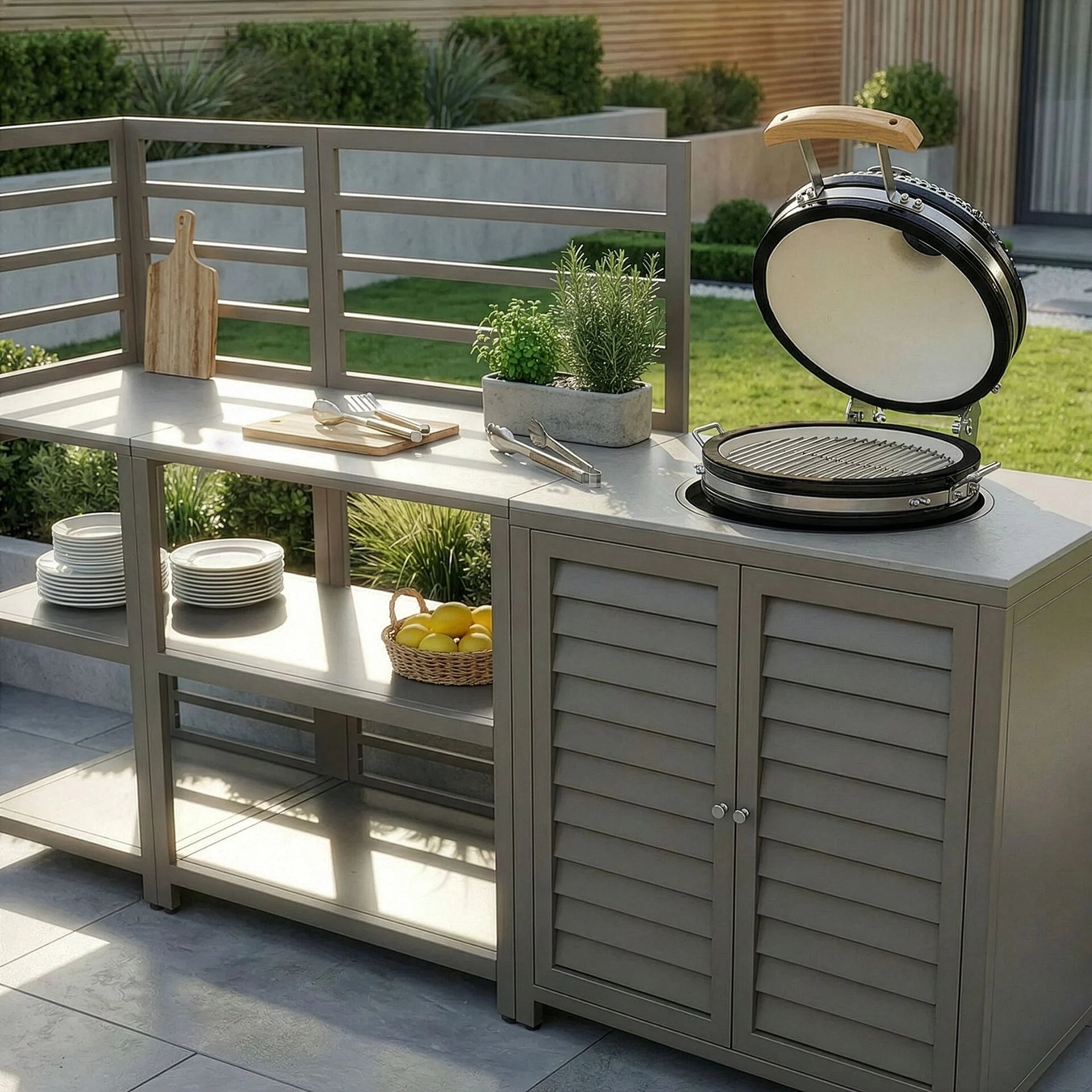Napoli Outdoor Kitchen 3Pc Set with Kamado