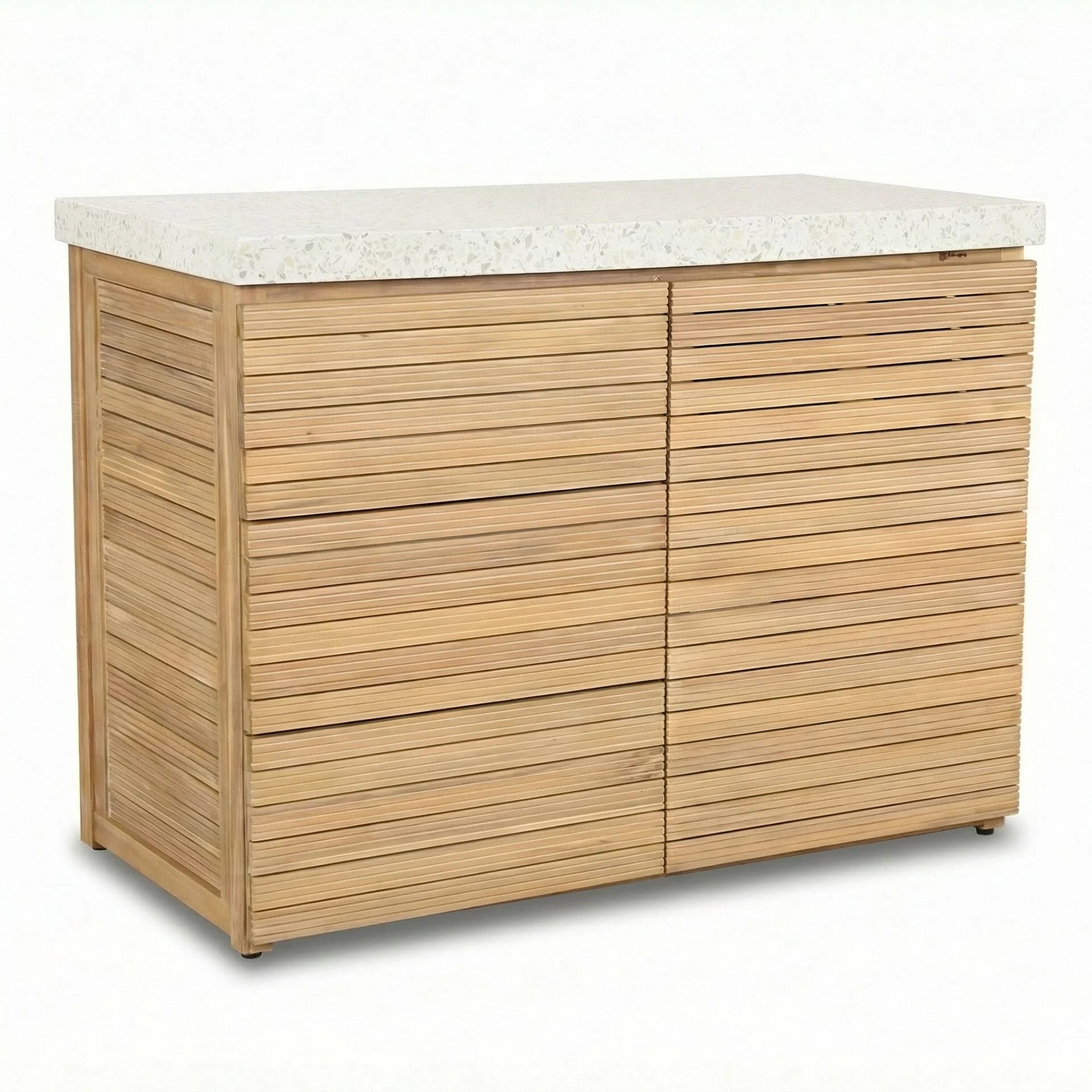 Antigua Outdoor Kitchen Double Unit 120x60x90 - Acacia Wood