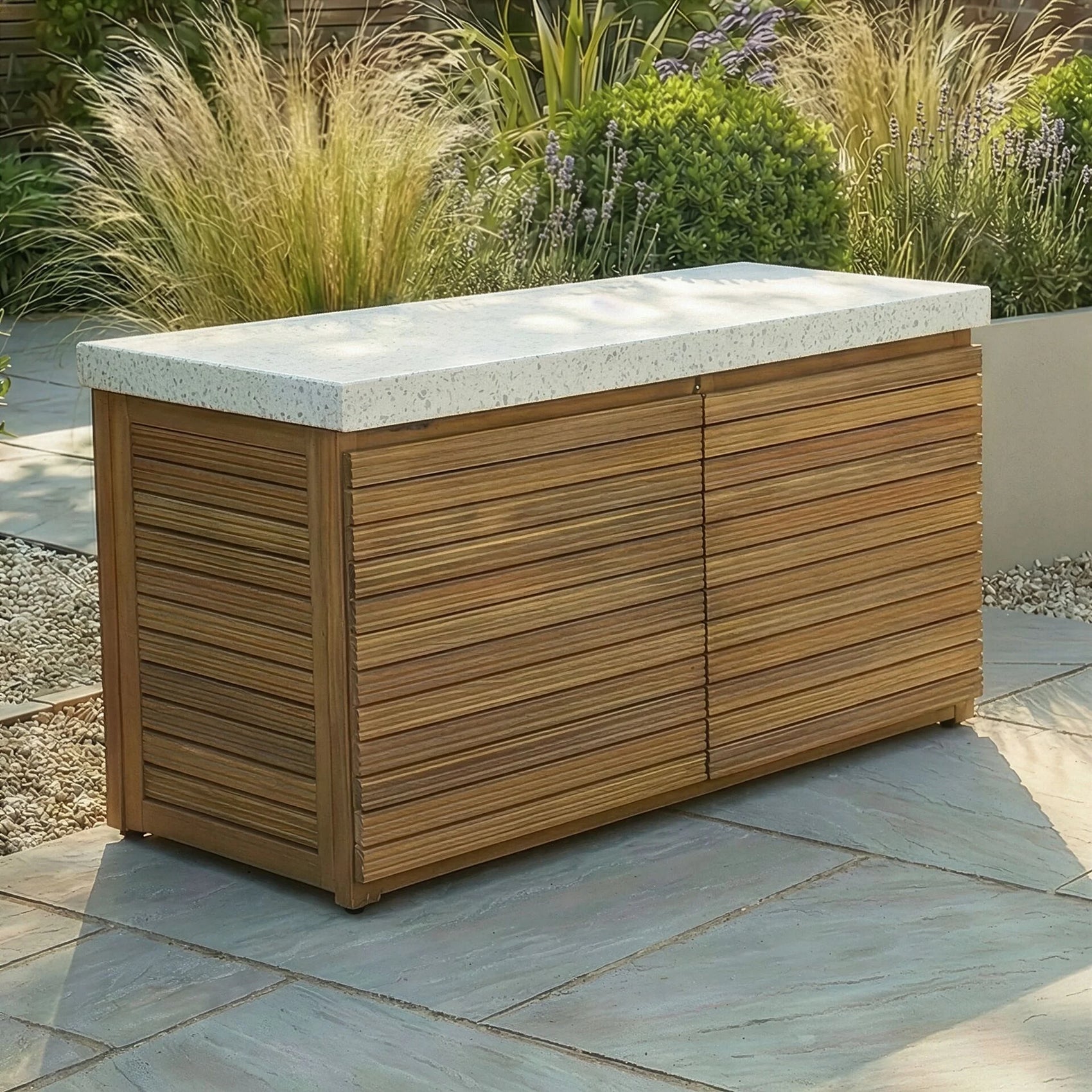 Antigua Outdoor Kitchen Grill Unit 120x60x65 - Acacia Wood