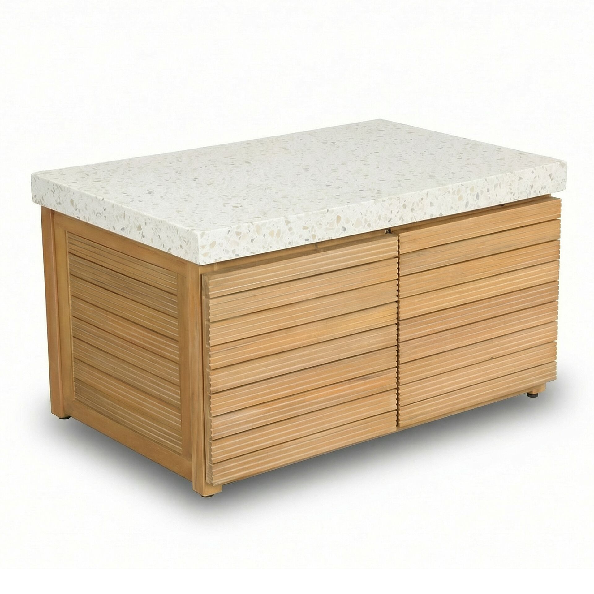 Antigua Outdoor Kitchen Kamado Unit 90x60x51 - Acacia Wood