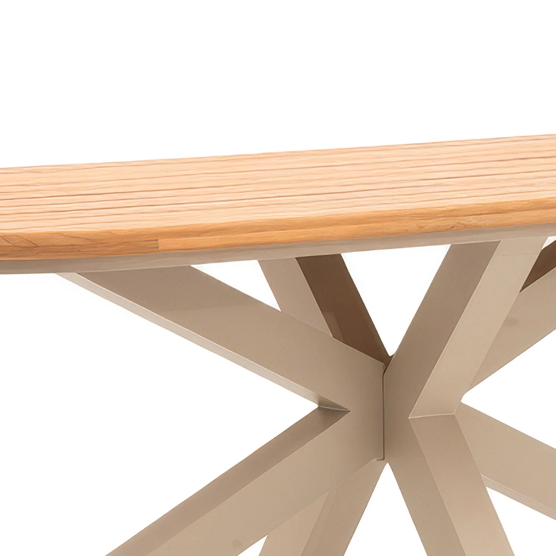 Sicily 8 Seater Rectangular Table with Rope Chairs - Latte Frame-Latte Cushions