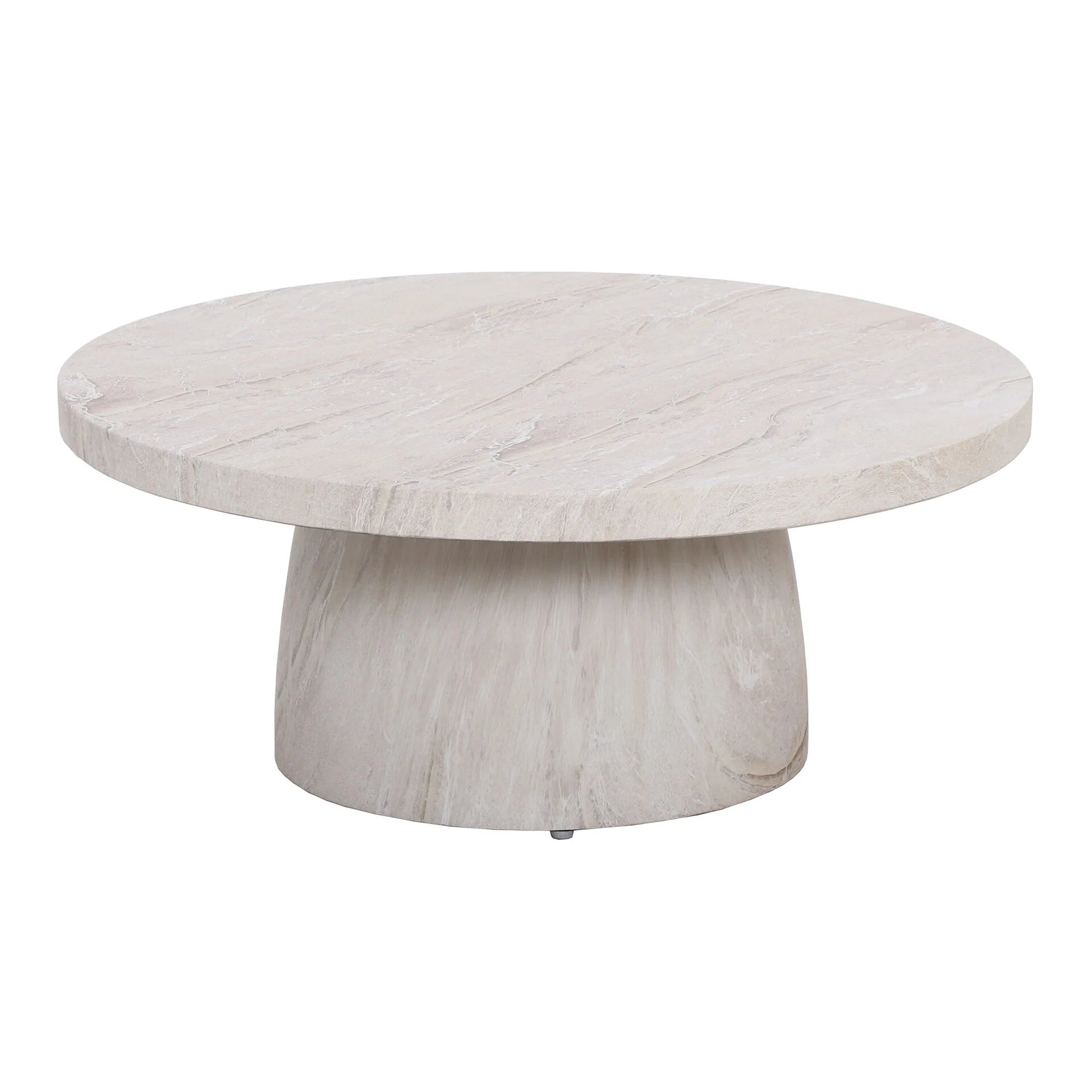 Sicily Corner Sofa Set with Sintered Stone Coffee Table  - Café