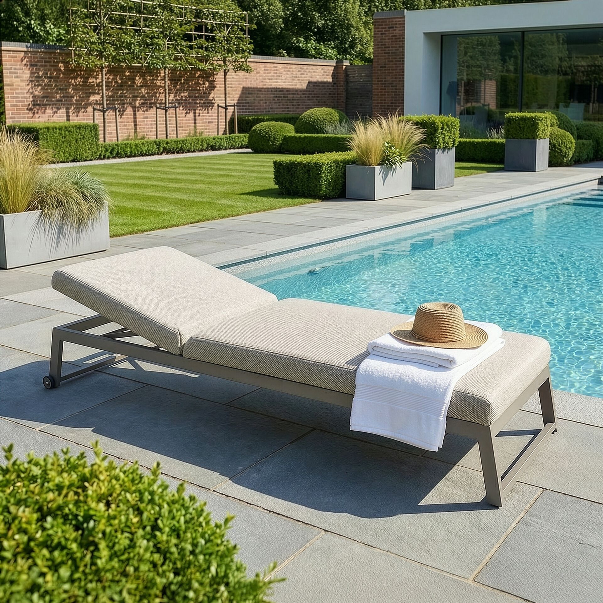 Allure Sunlounger - Latte