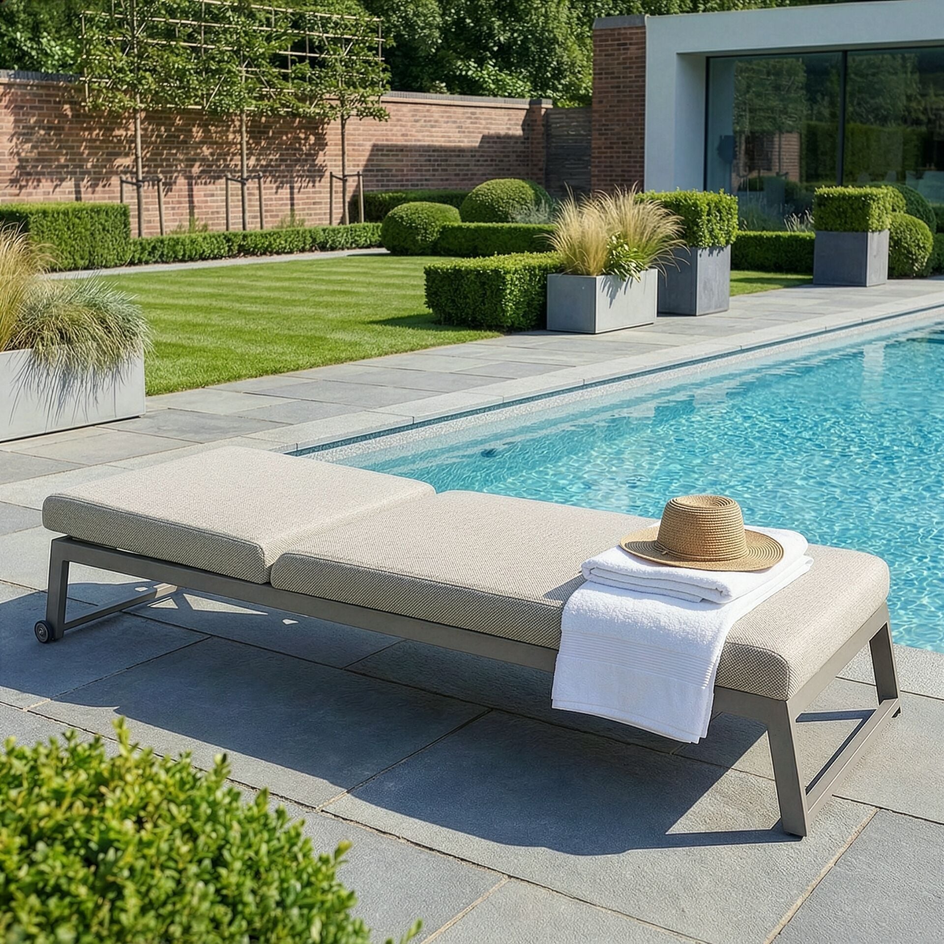 Allure Sunlounger - Latte