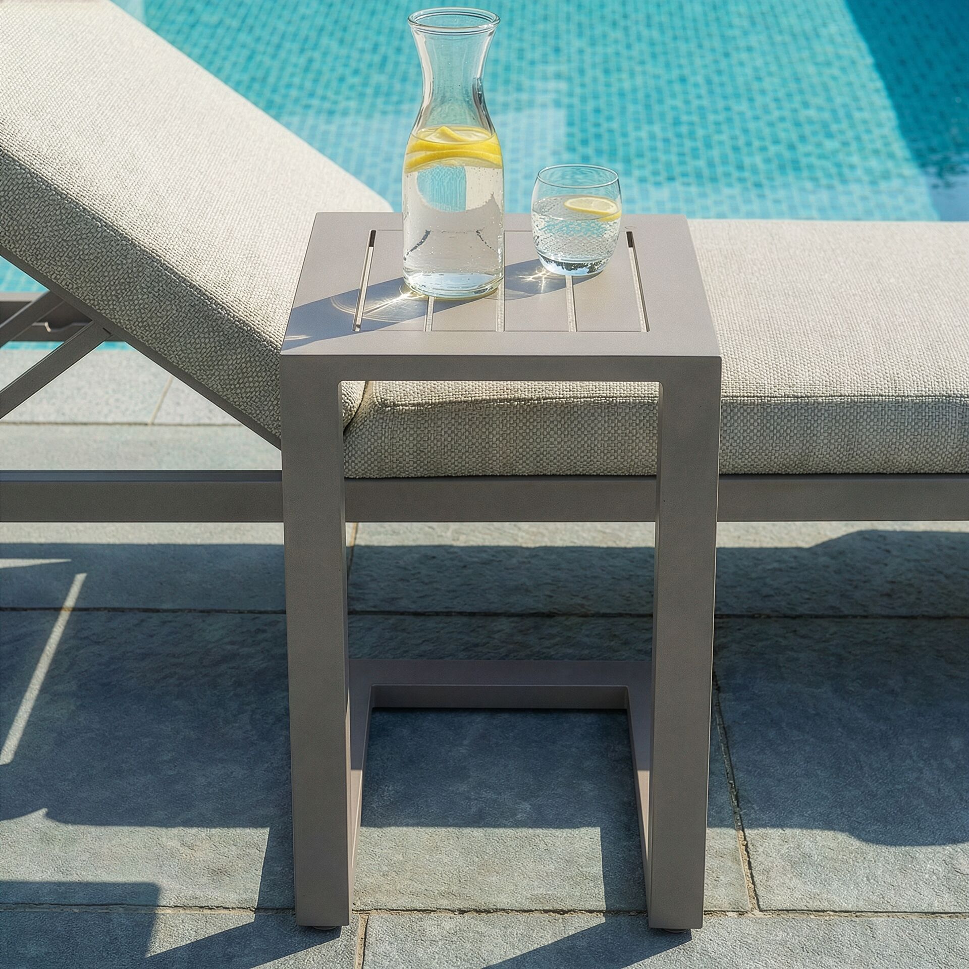 Aluminium Side Table - Café