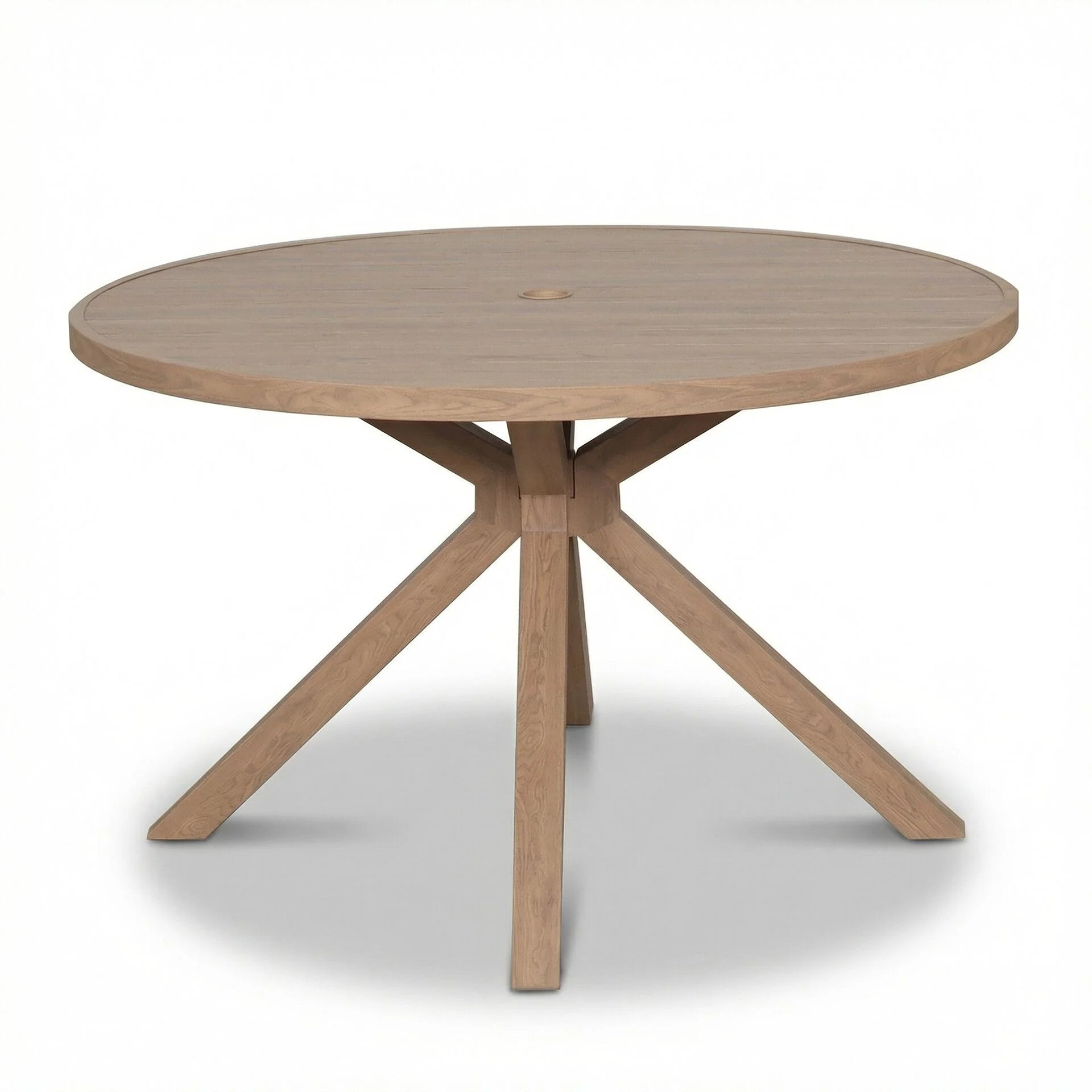 New York 4 Seater Round Dining Set - Wood Effect