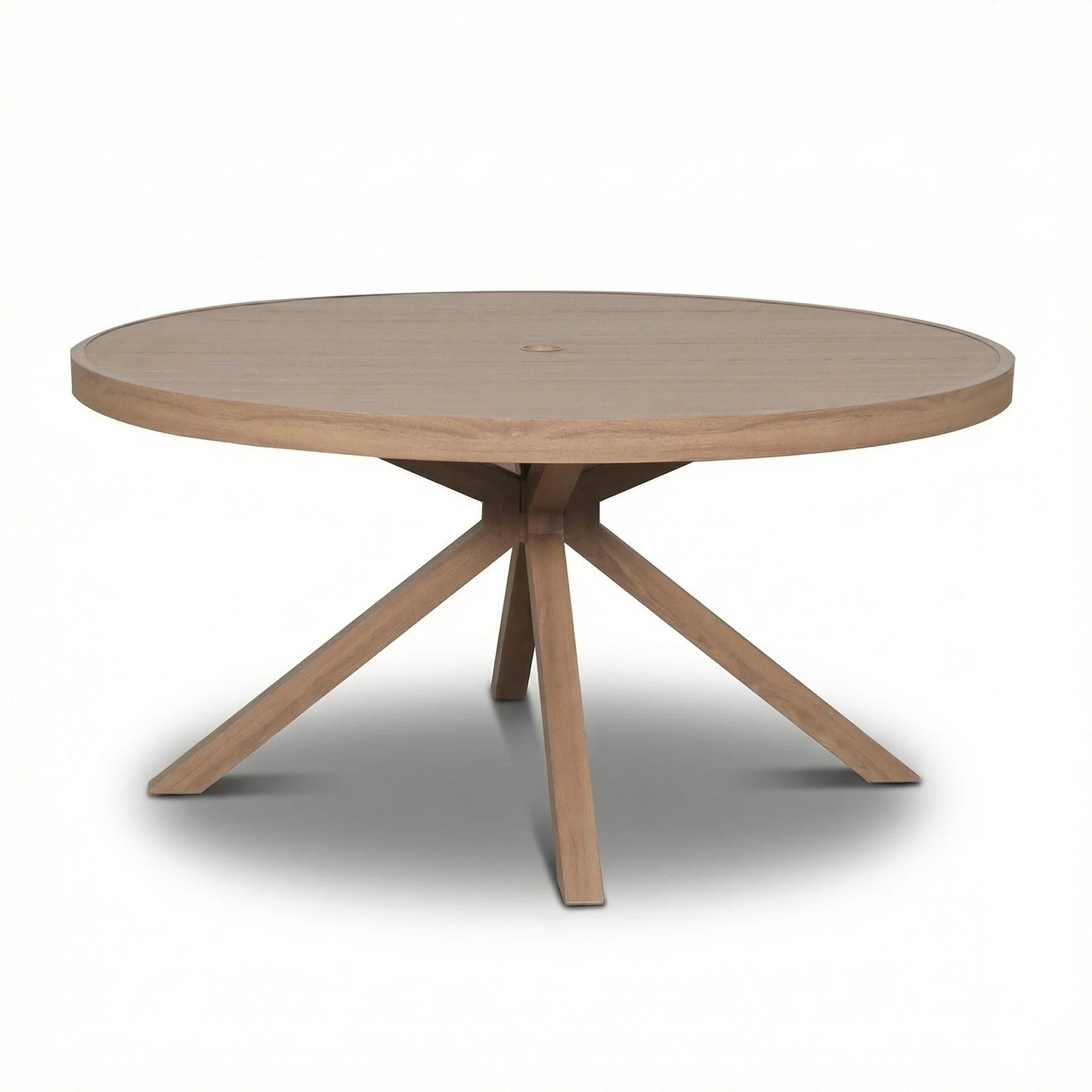 New York 6 Seater Round Dining Set - Wood Effect