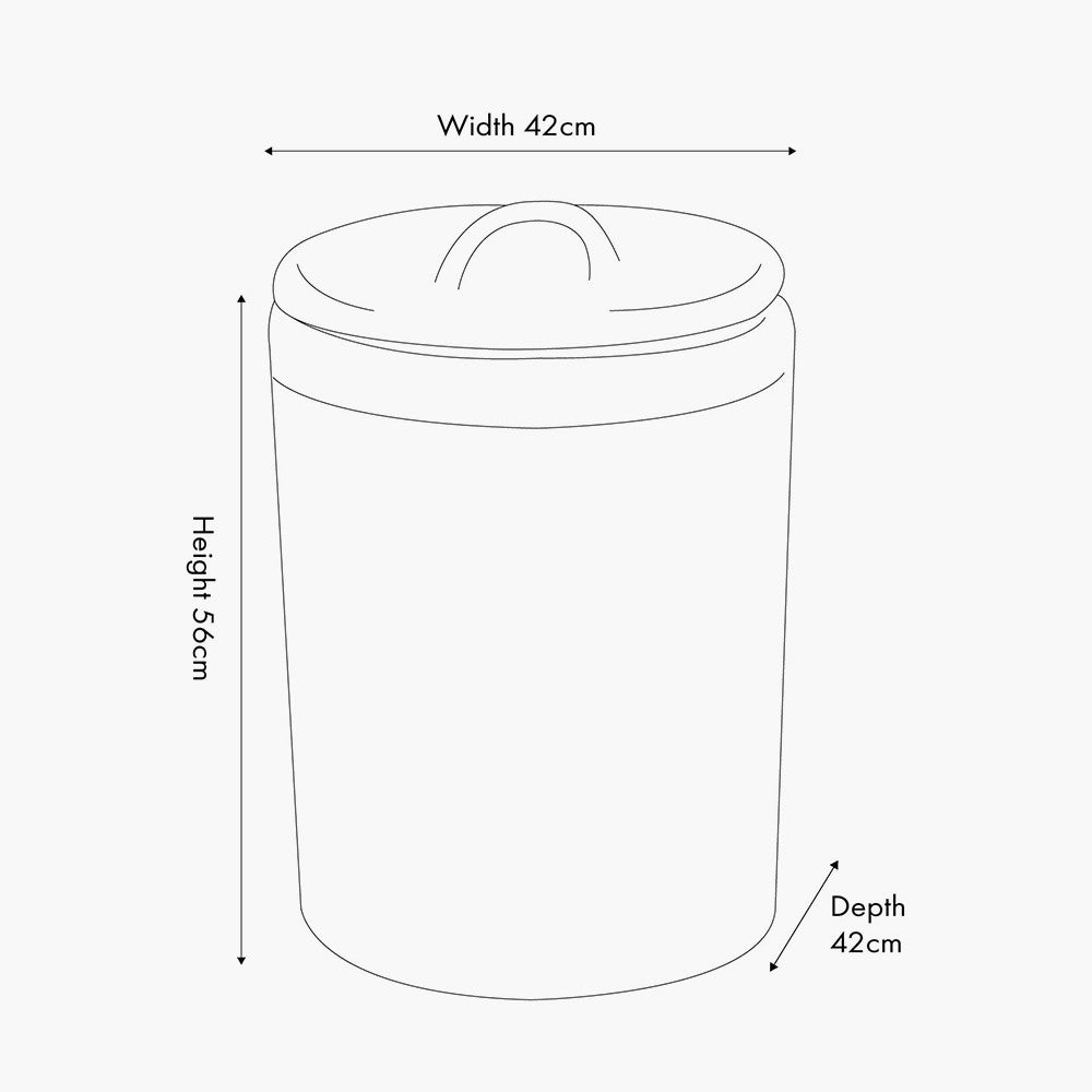 Brown Rattan Round Linen Basket