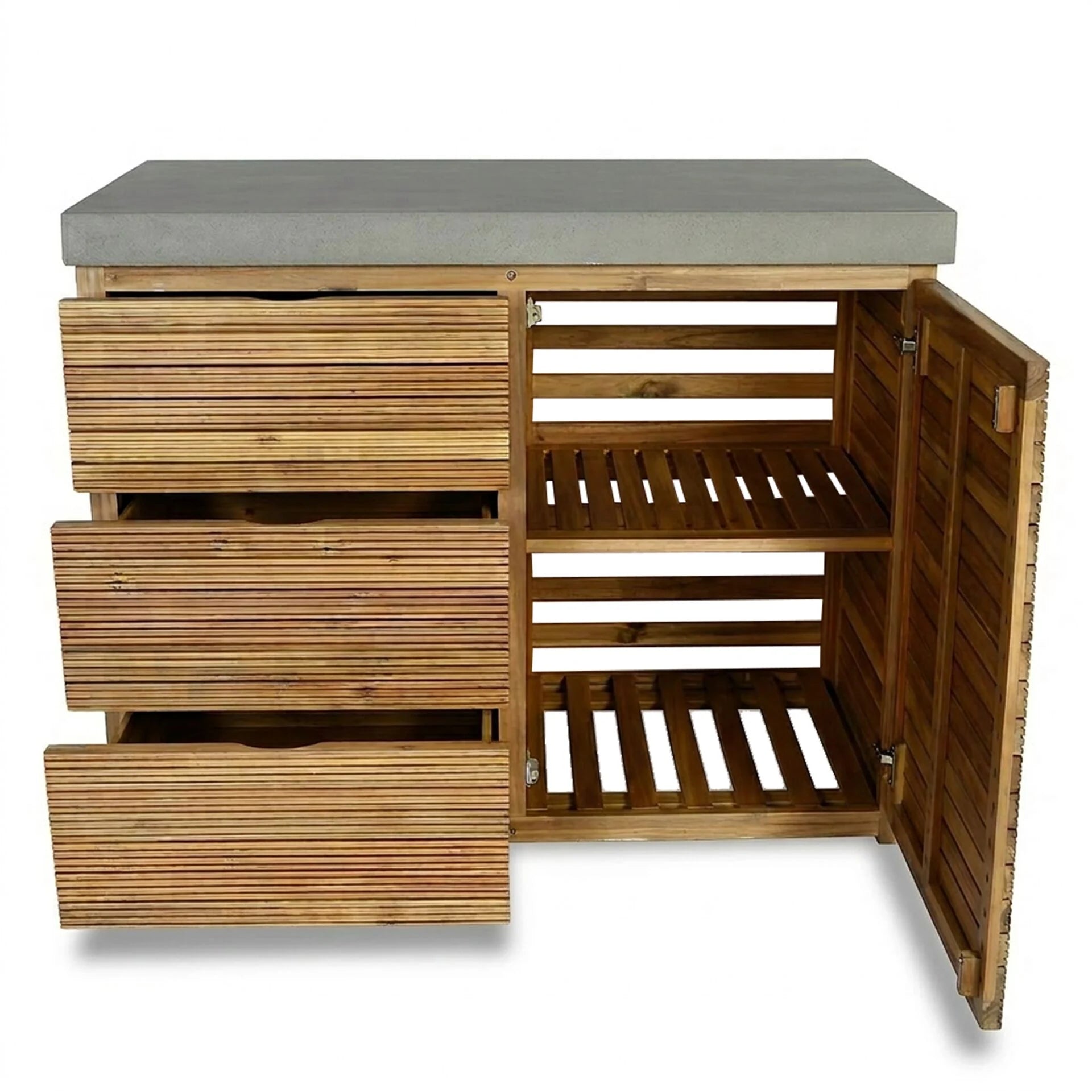 Bali Acacia Wood Outdoor Kitchen - Medium Configuration