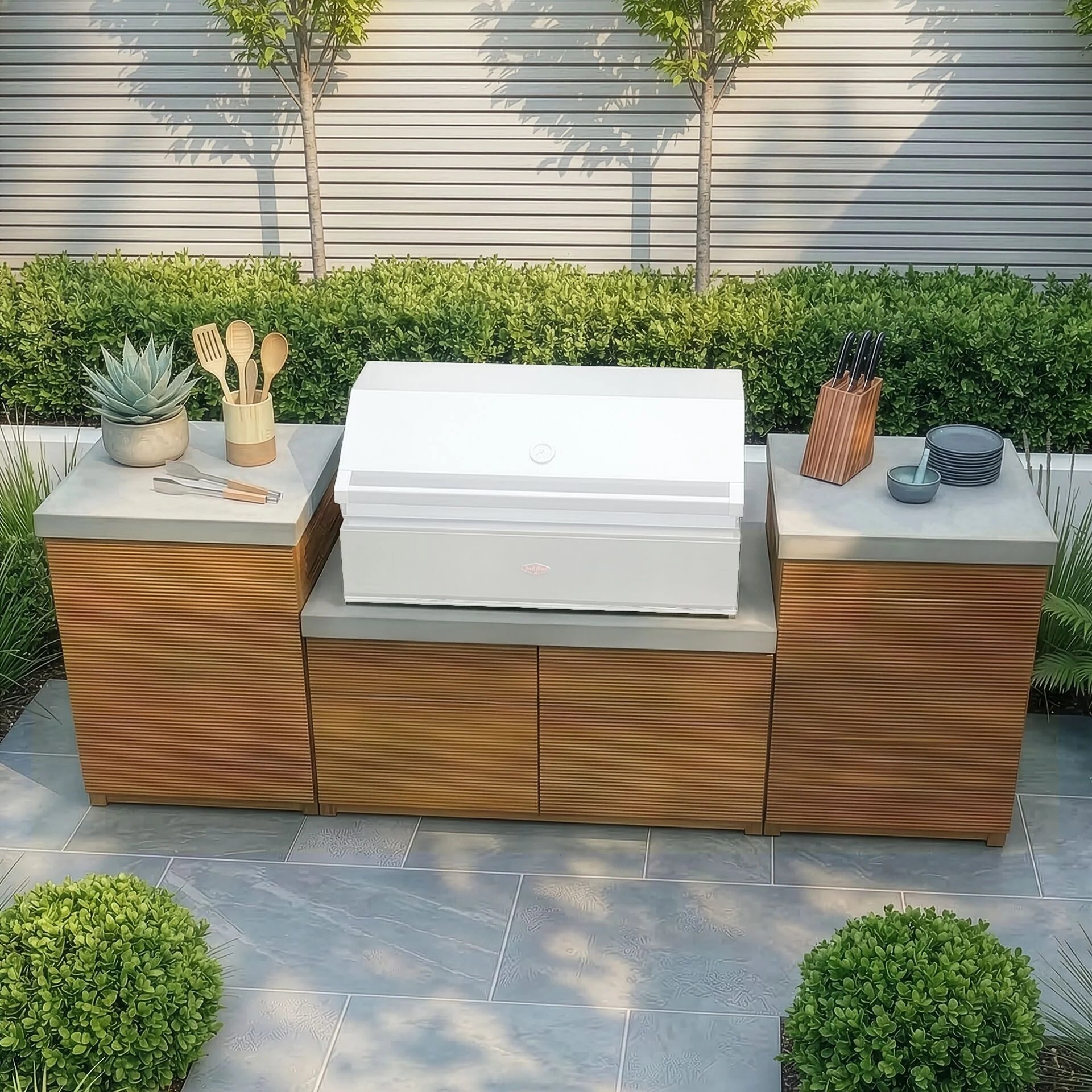 Bali Acacia Wood Outdoor Kitchen - Small Configuration
