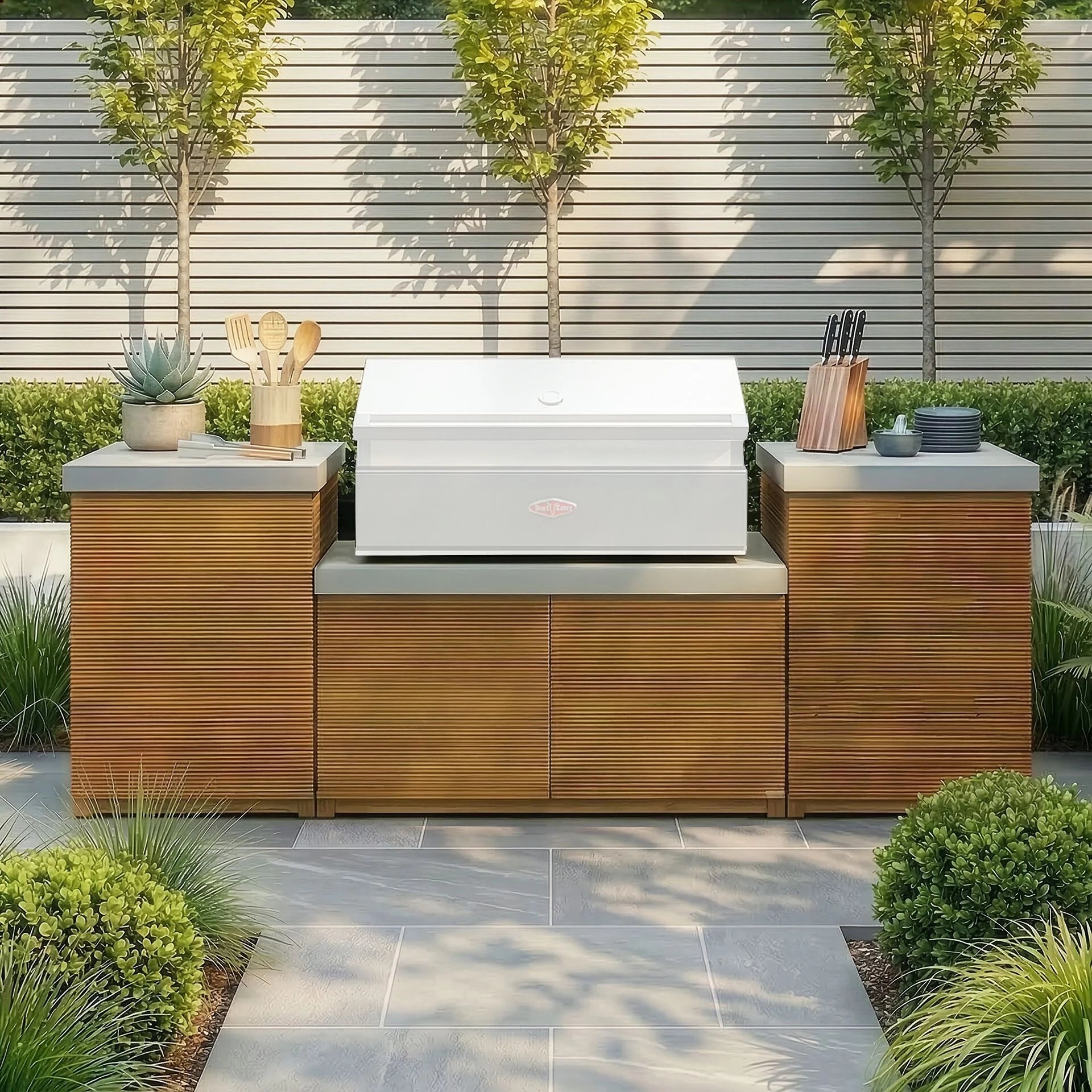Bali Acacia Wood Outdoor Kitchen - Small Configuration