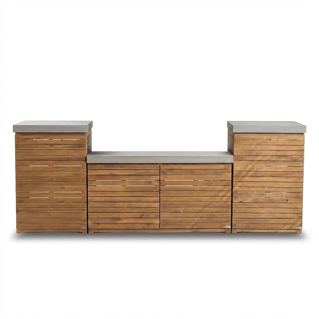Bali Acacia Wood Outdoor Kitchen - Small Configuration