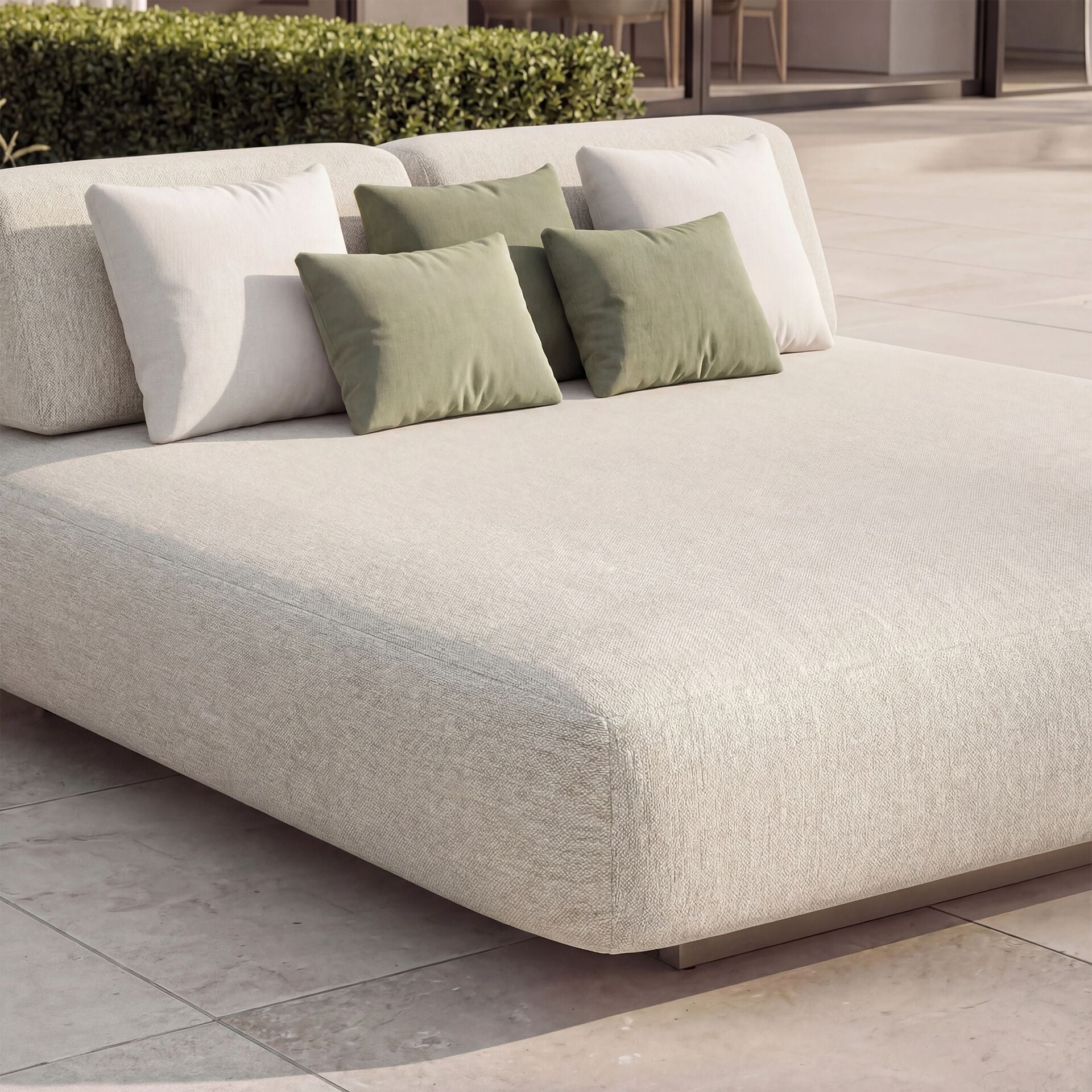 Cannes Daybed 2x Small Backrests- Pebble