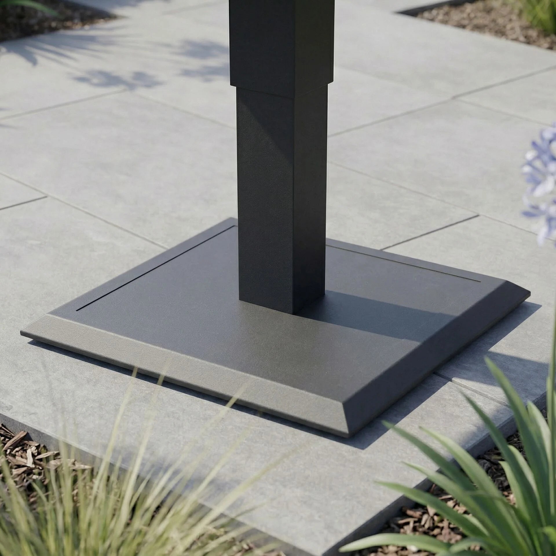 Aluminium Square Gas Rising Table - Charcoal