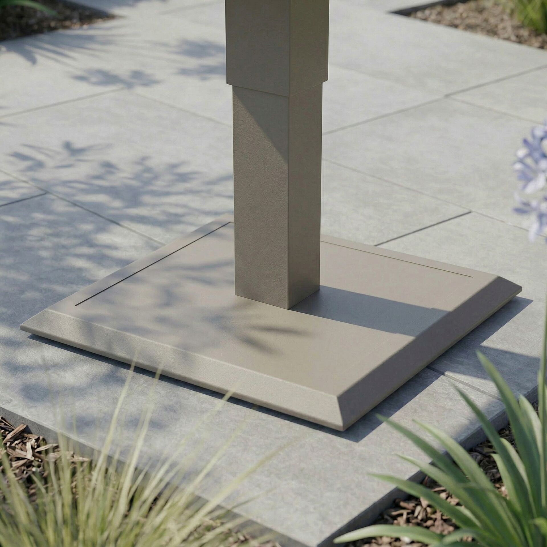 Aluminium Square Gas Rising Table - Cool Linen