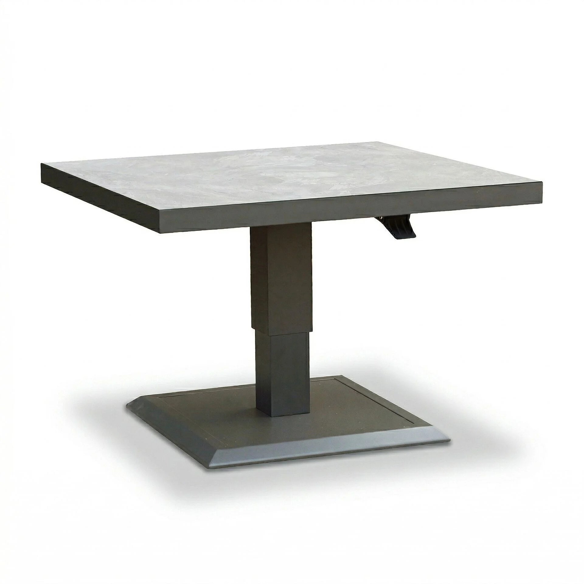 Aluminium Square Gas Rising Table - Cool Linen