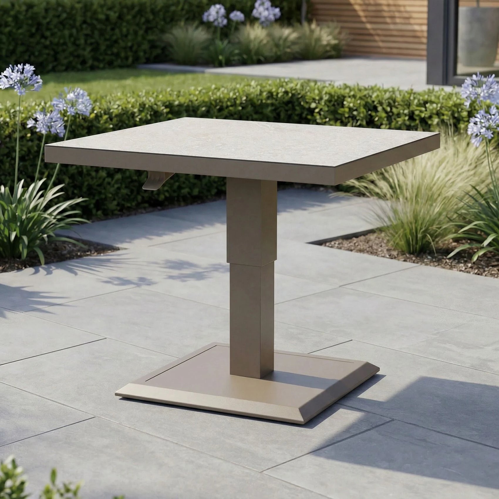 Aluminium Square Gas Rising Table - Cafe