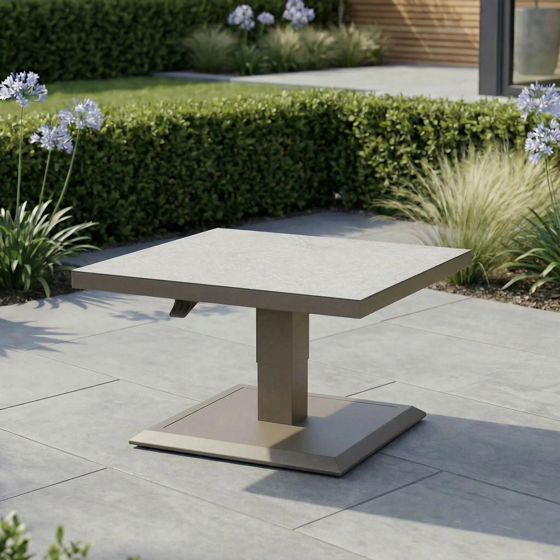 Aluminium Square Gas Rising Table - Cafe