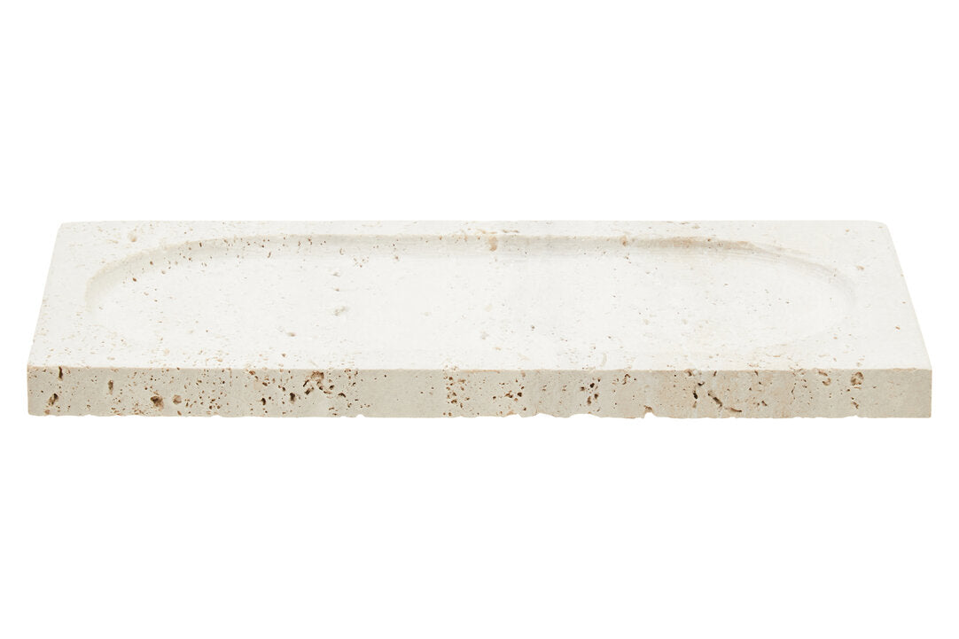 Amo Travertine Rectangular Decorative Tray