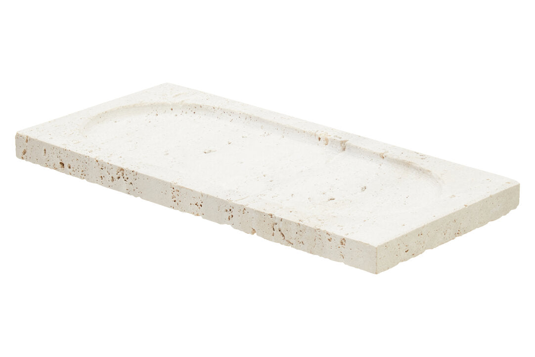 Amo Travertine Rectangular Decorative Tray