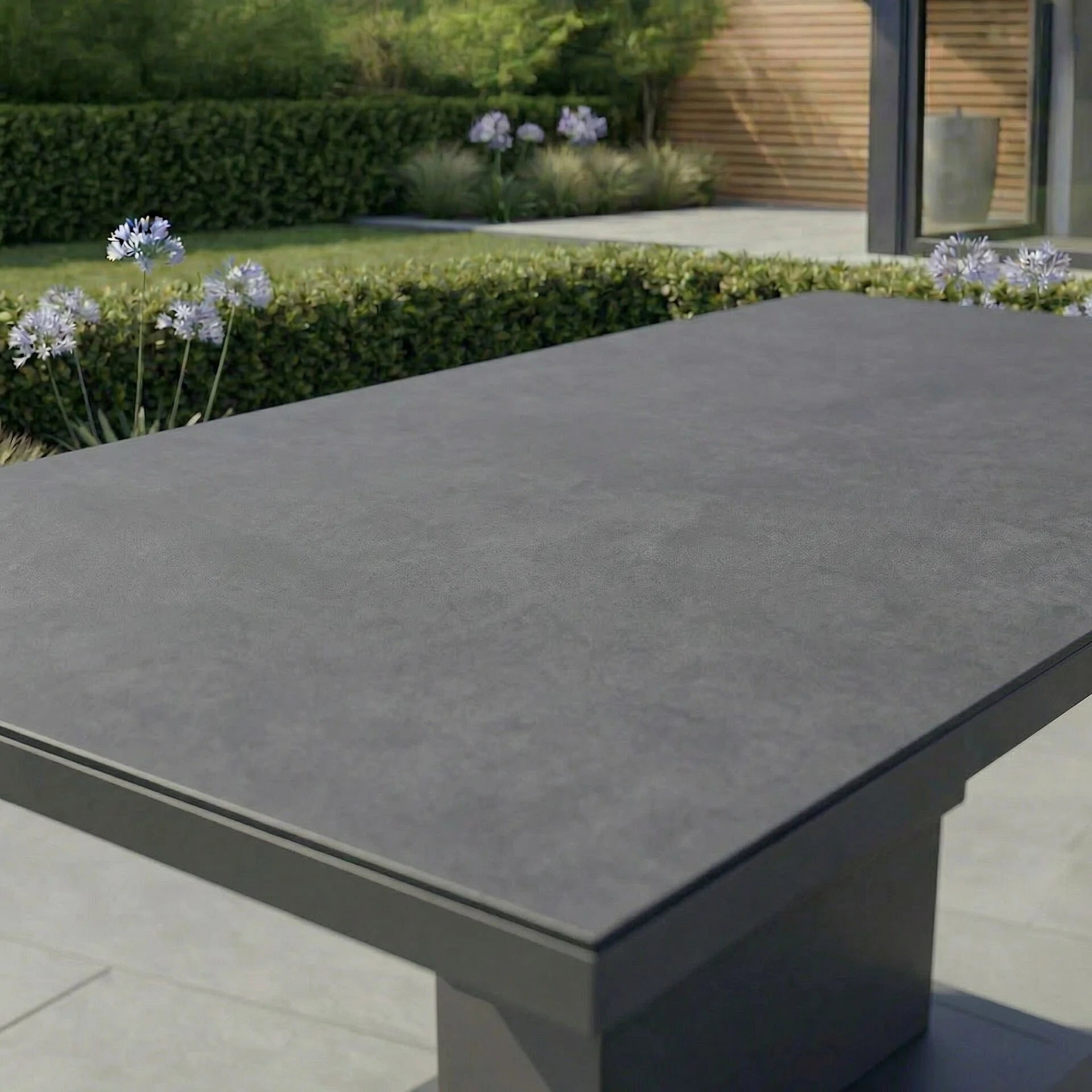 Aluminium Rectangular Gas Rising Table - Charcoal