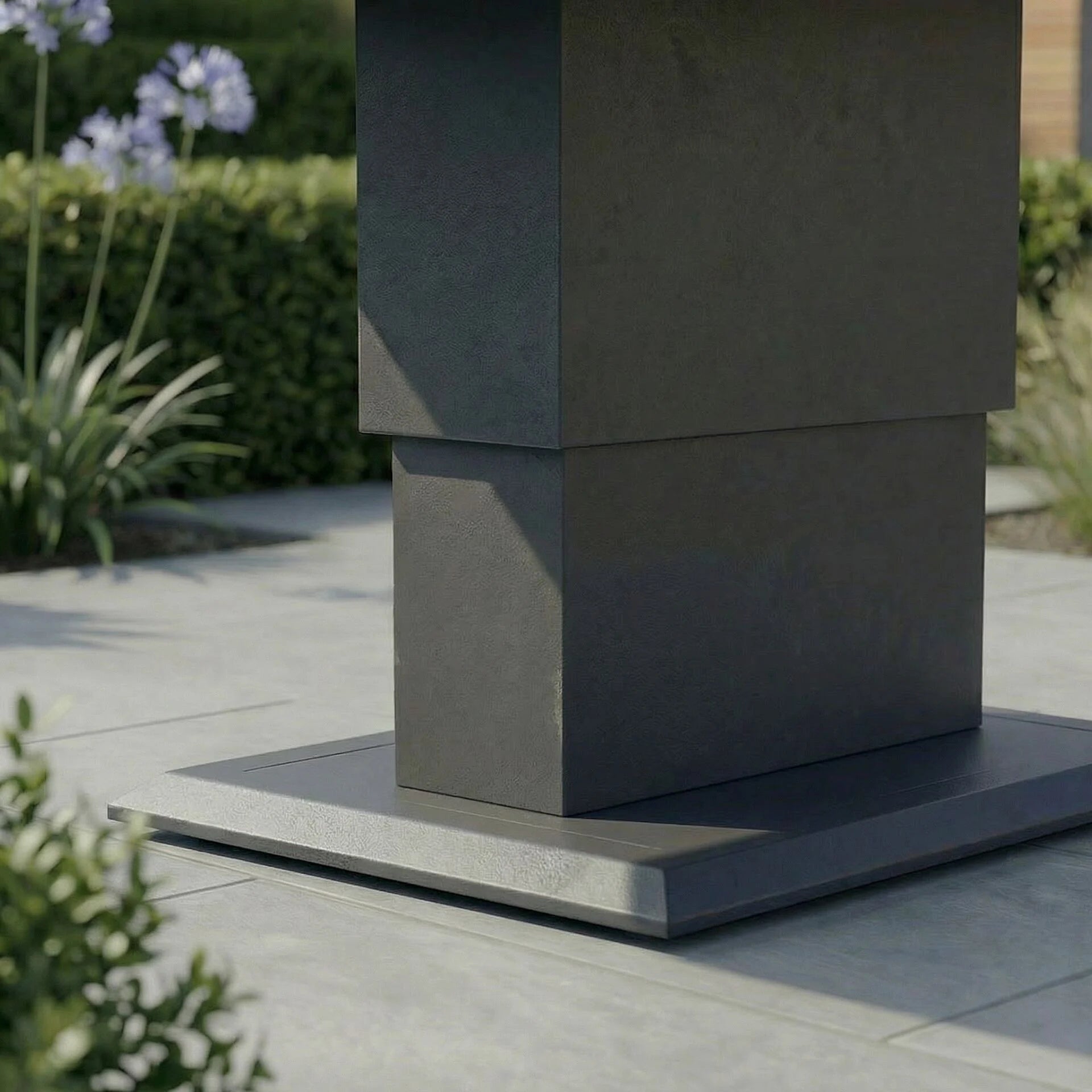Aluminium Rectangular Gas Rising Table - Charcoal