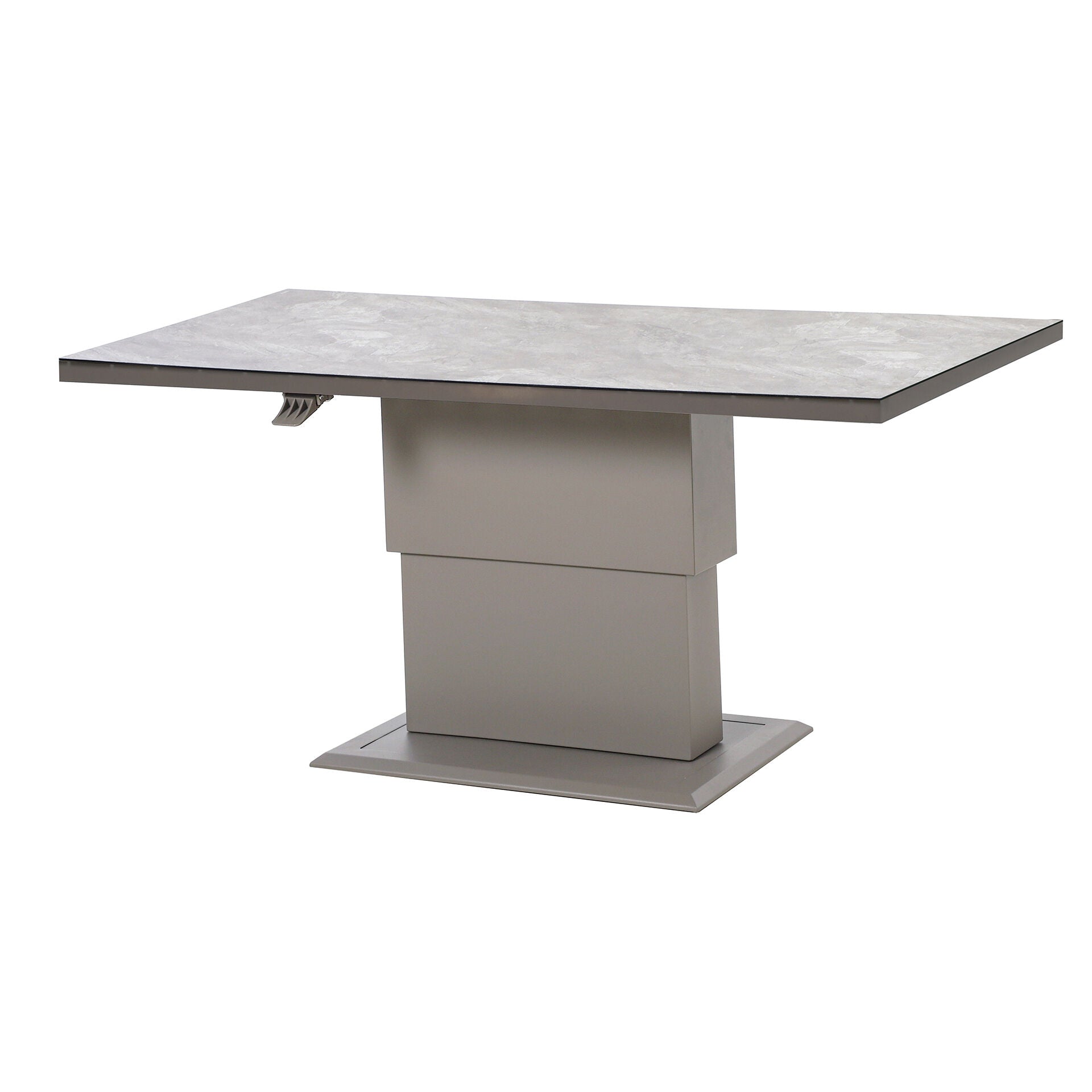 Aluminium Rectangular Gas Rising Table - Cool Linen