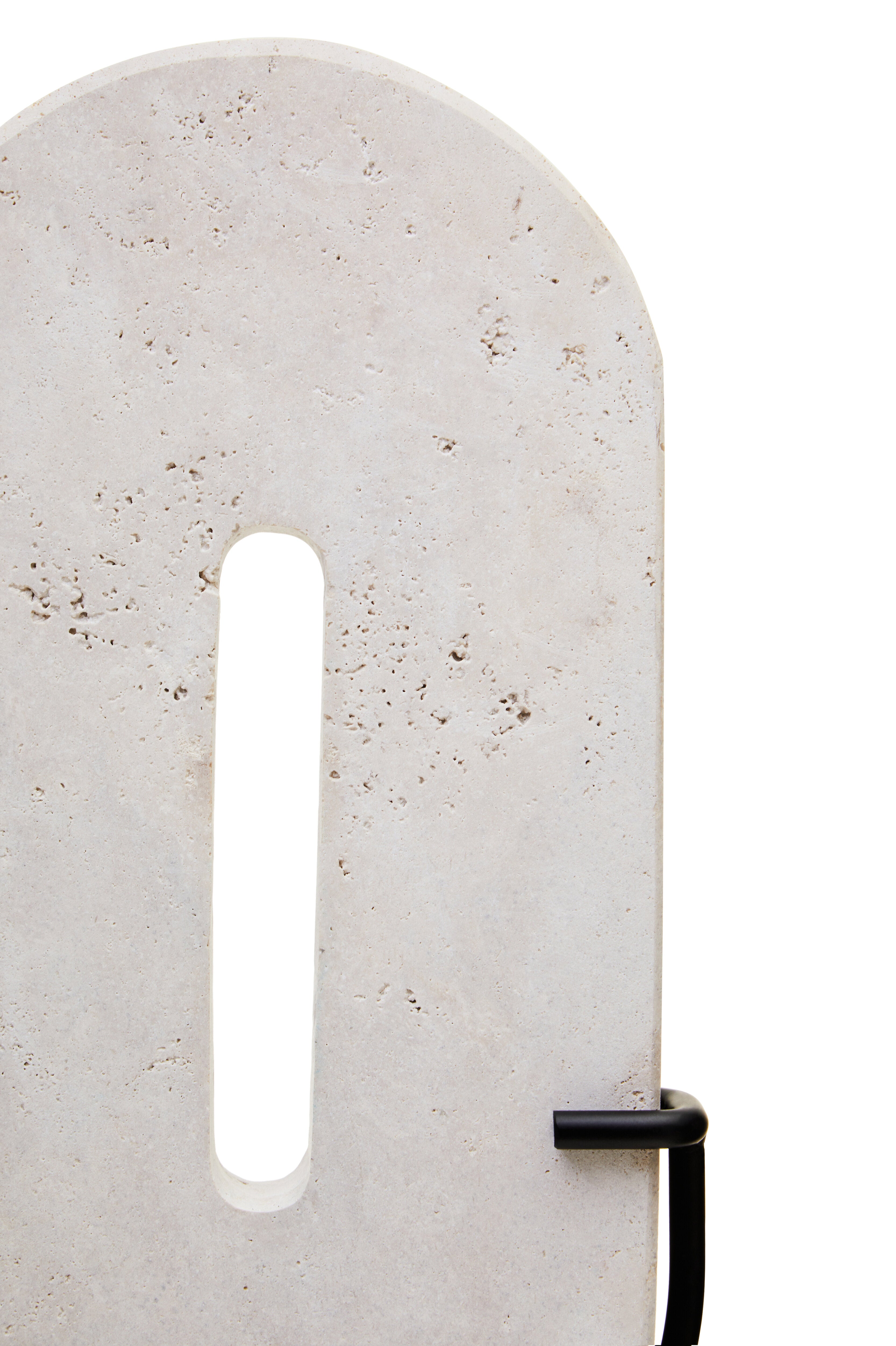 Amo Natural Travertine Stone Disc Sculpture | Large