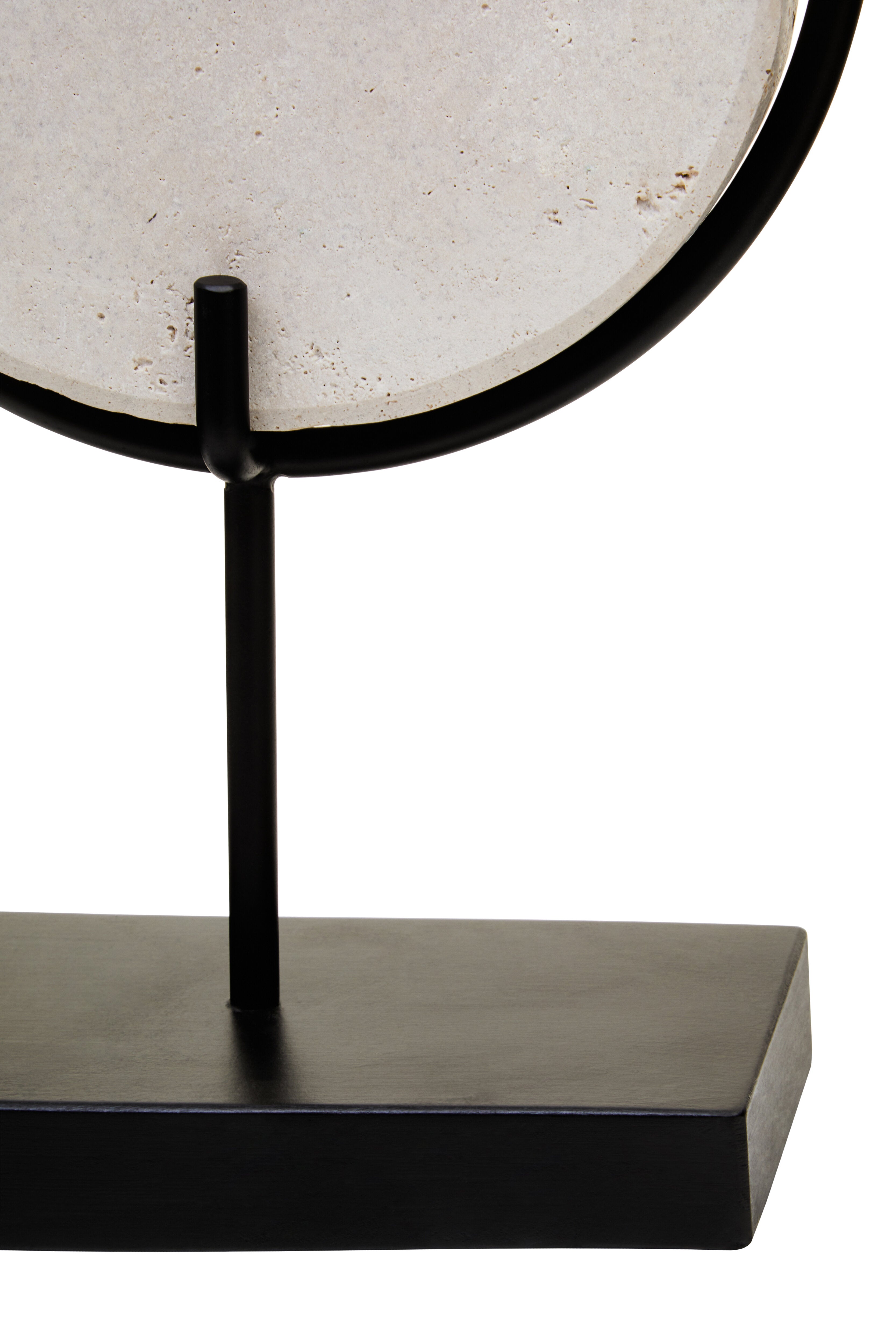 Amo Natural Travertine Stone Disc Sculpture | Large