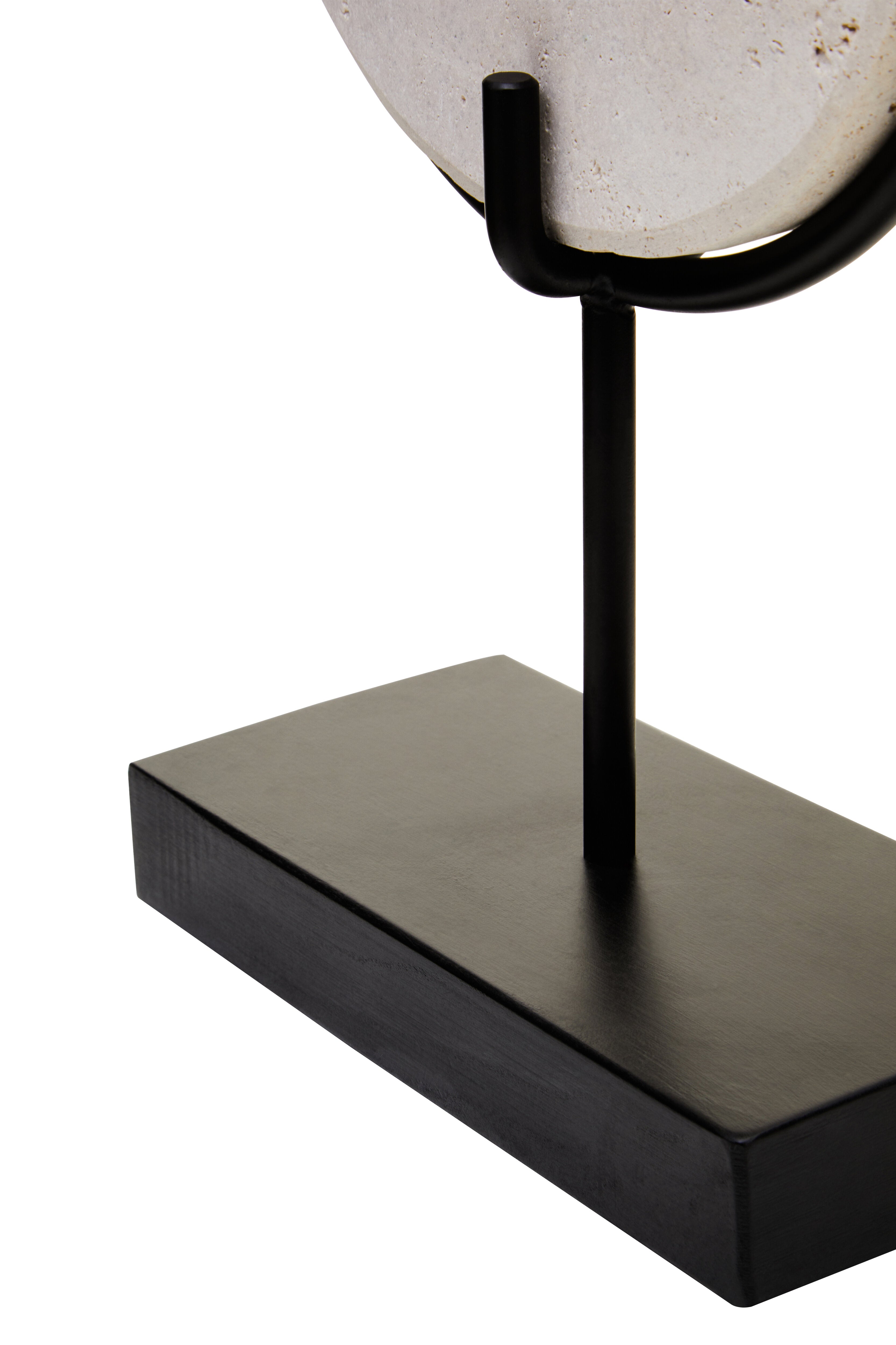 Amo Natural Travertine Stone Disc Sculpture | Large