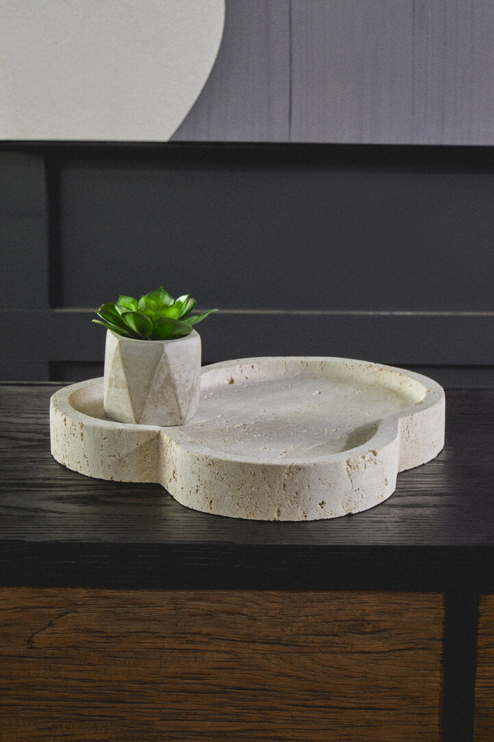 Amo Travertine Irregular Tray
