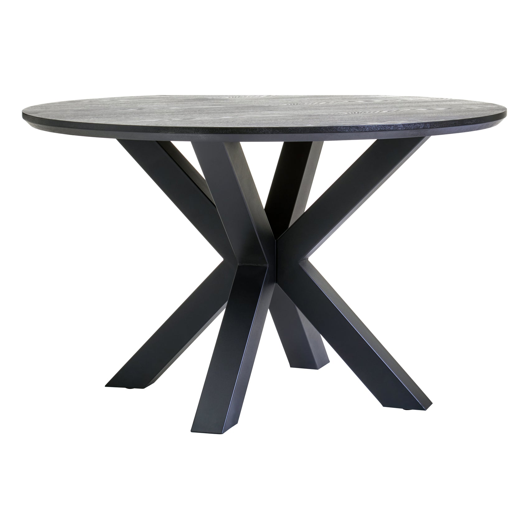 Eccles Black Wood Round Dining Table